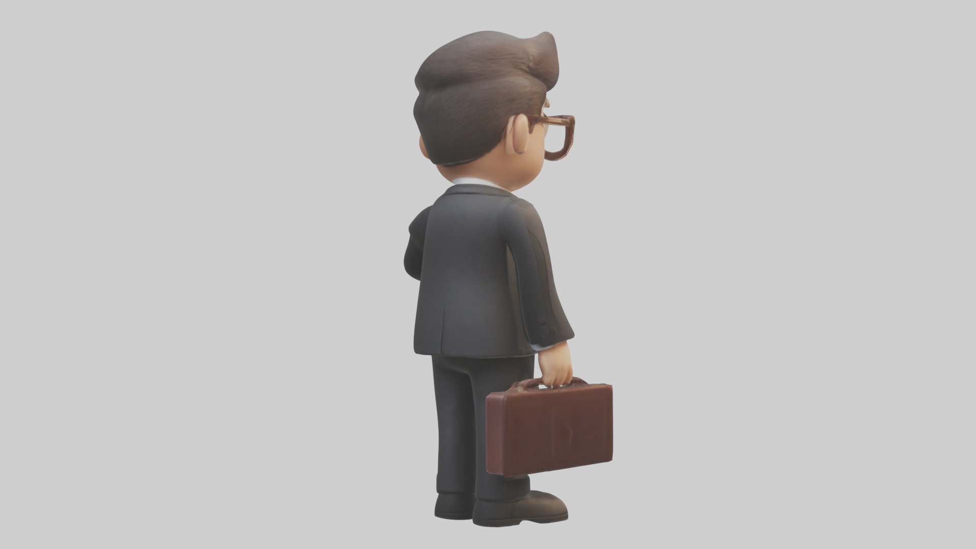 Cartoon Lawyer Model 1 Low-poly 3D model_3
