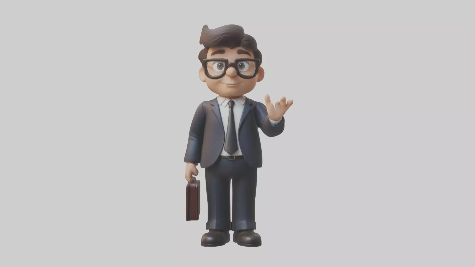 Cartoon Lawyer Model 1 Low-poly 3D model_0