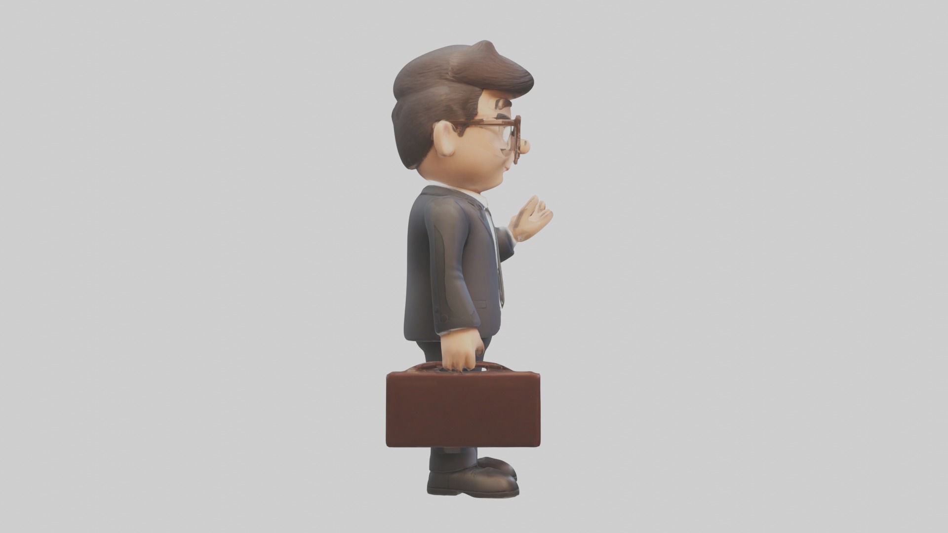 Cartoon Lawyer Model 1 Low-poly 3D model_7