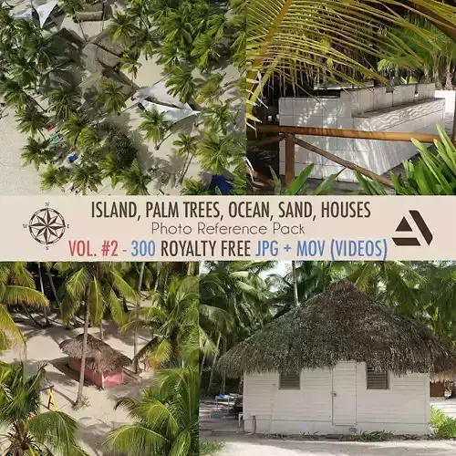 Photo Reference Pack Island Palm Ocean Tent Sea Tropical Part 2 Texture