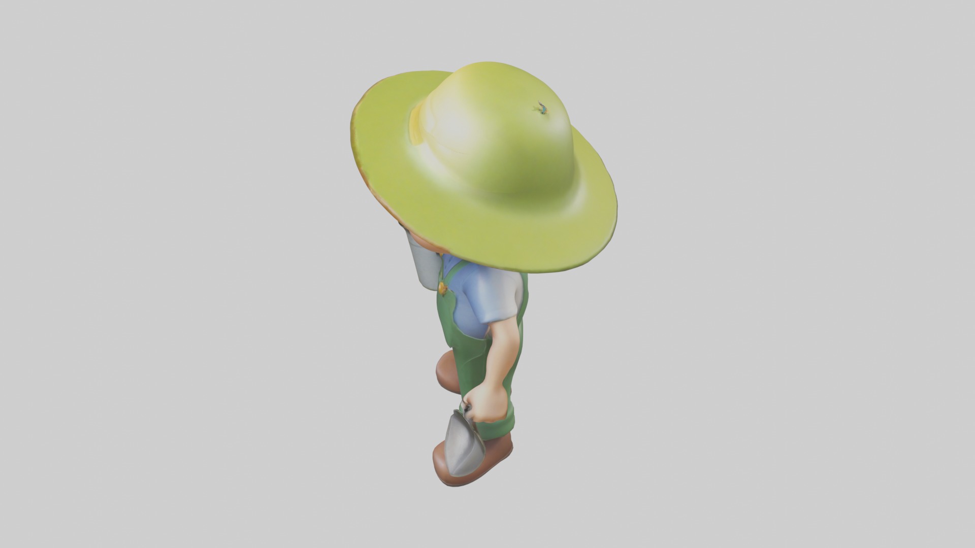 Cartoon Gardener Mode 1 Low-poly 3D model_11
