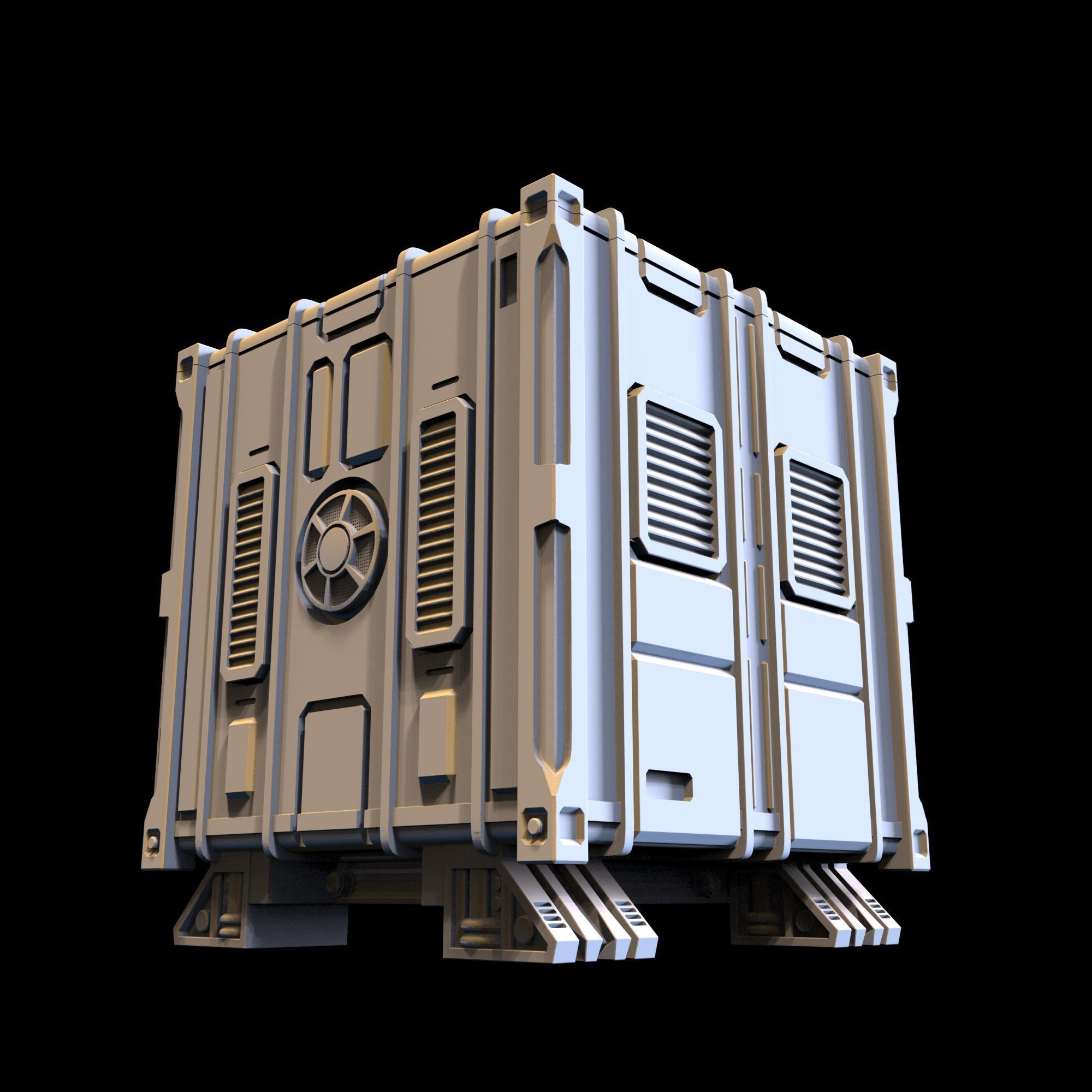 SCI-FI CONTAINER - PRINTABLE MODEL  3D print model_13