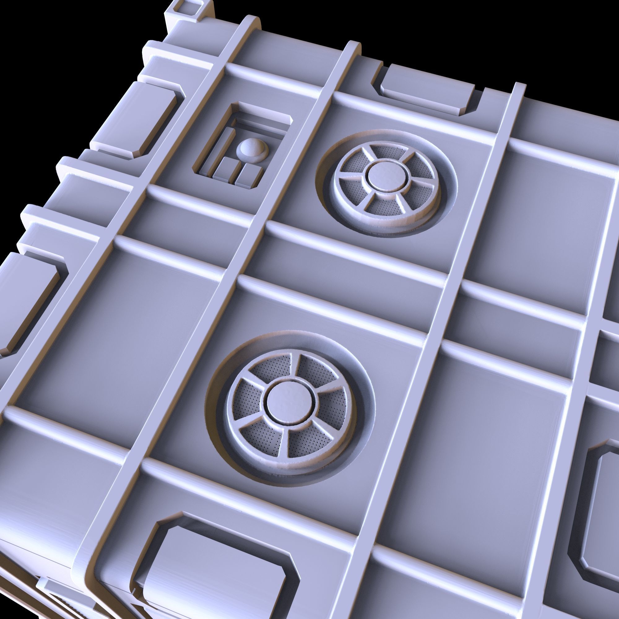 SCI-FI CONTAINER - PRINTABLE MODEL  3D print model_21