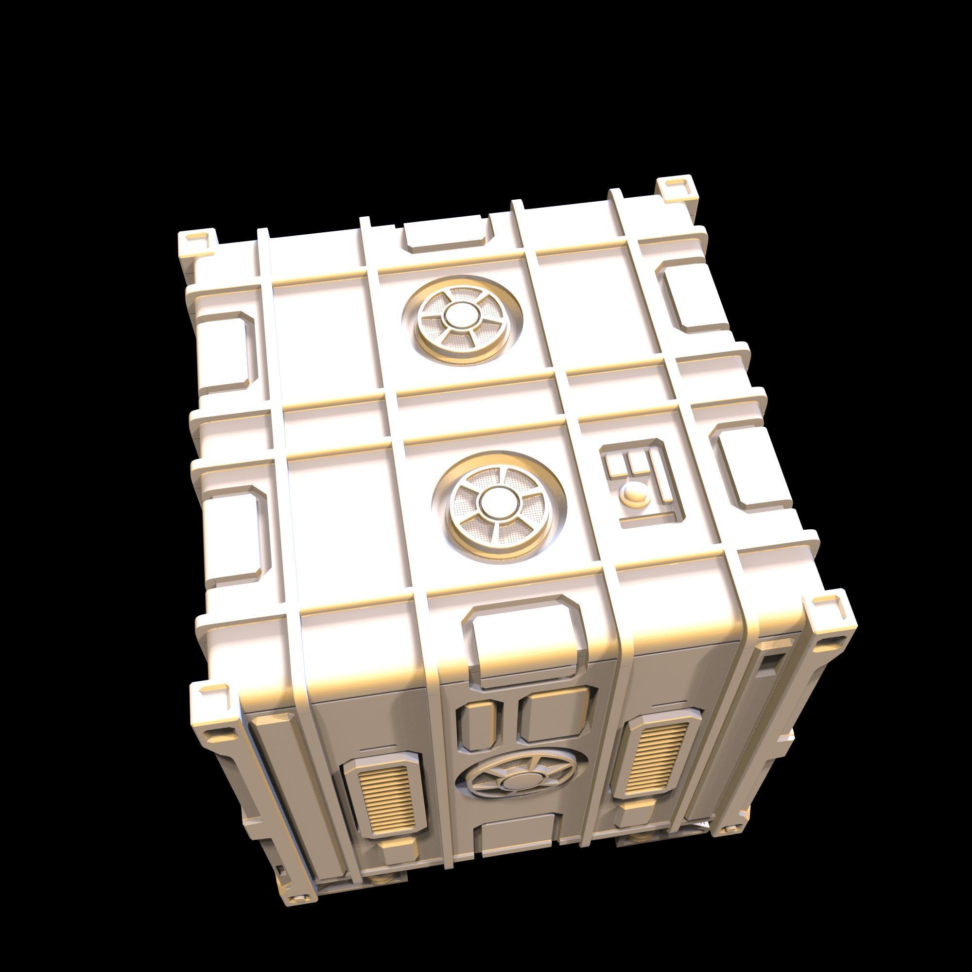 SCI-FI CONTAINER - PRINTABLE MODEL  3D print model_12