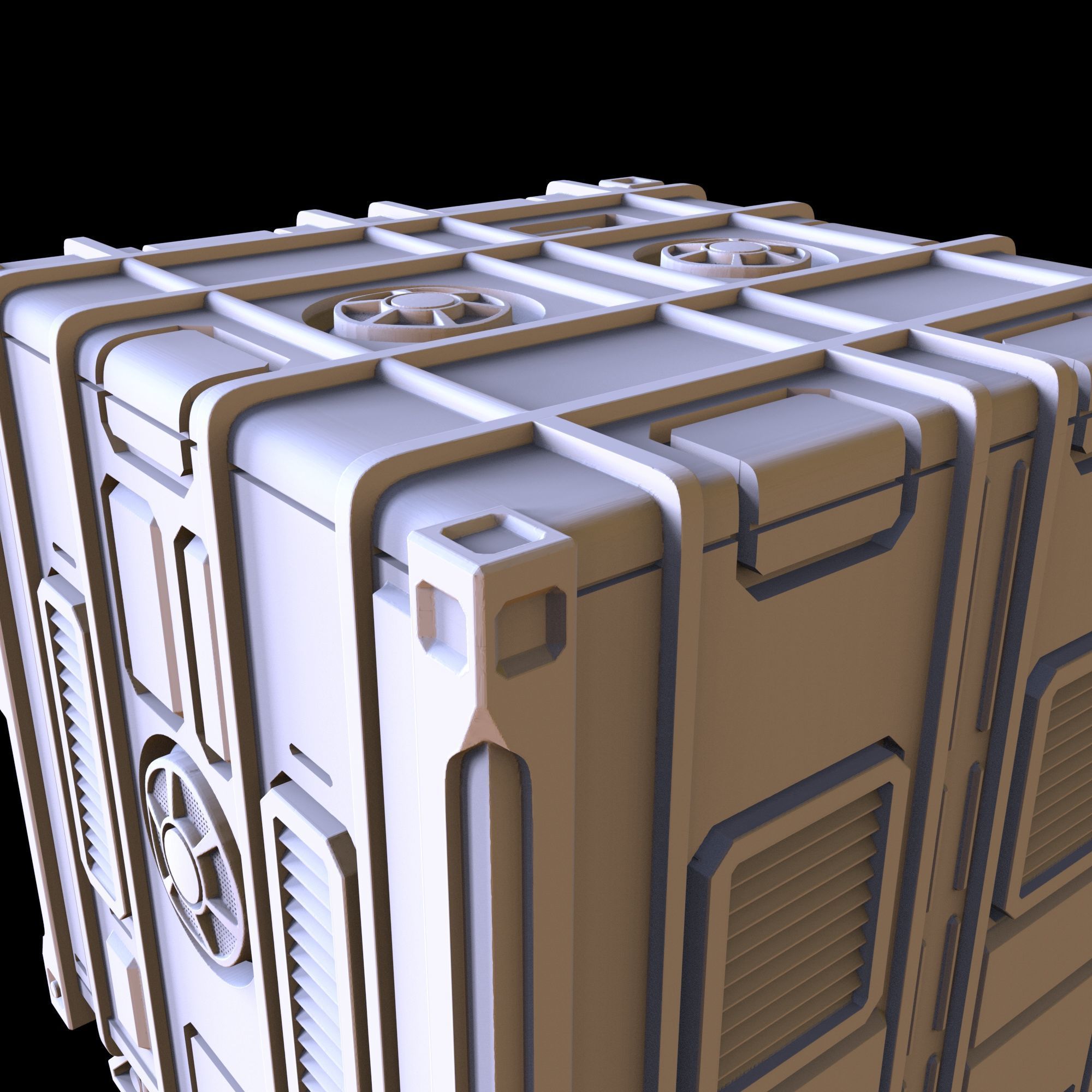 SCI-FI CONTAINER - PRINTABLE MODEL  3D print model_23