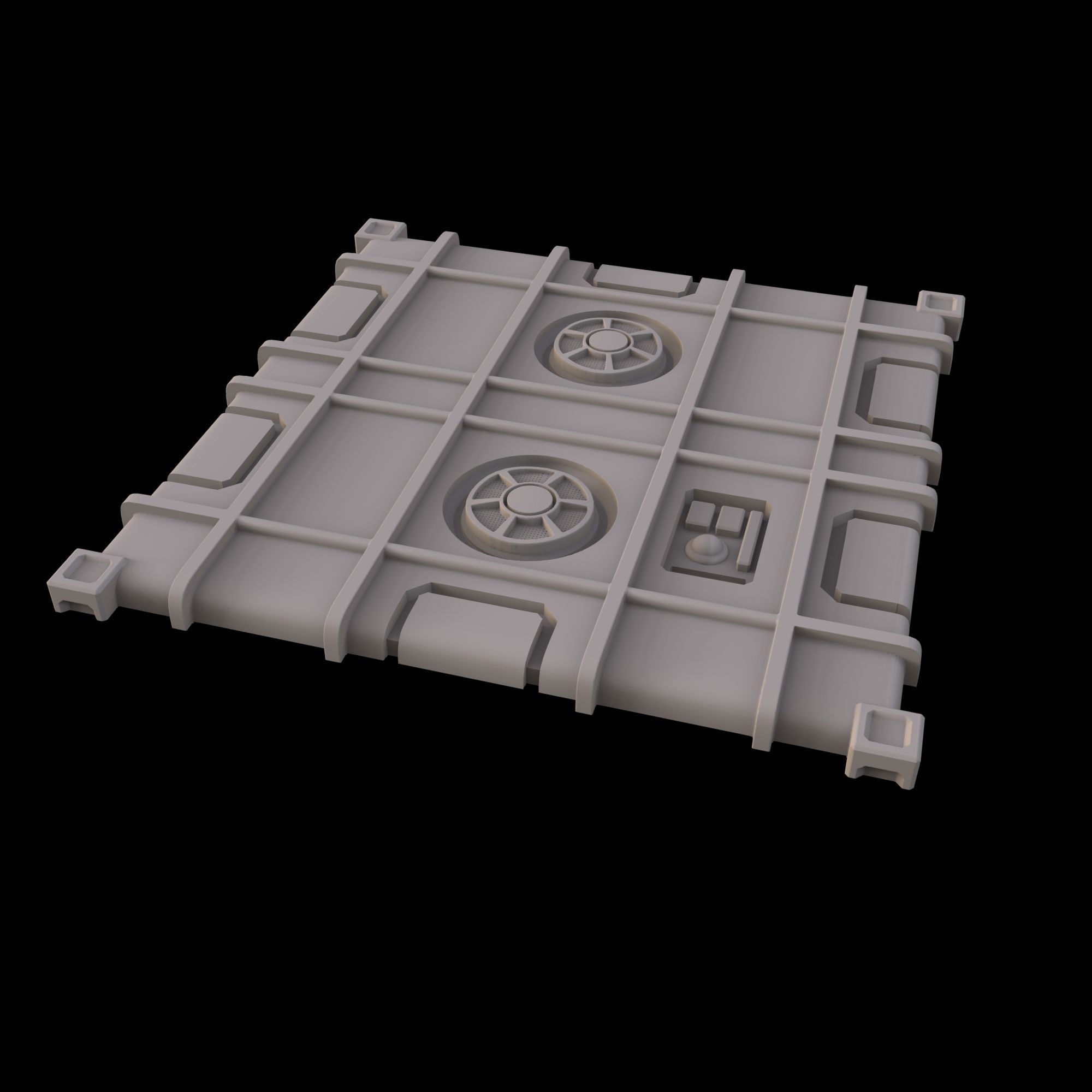 SCI-FI CONTAINER - PRINTABLE MODEL  3D print model_27