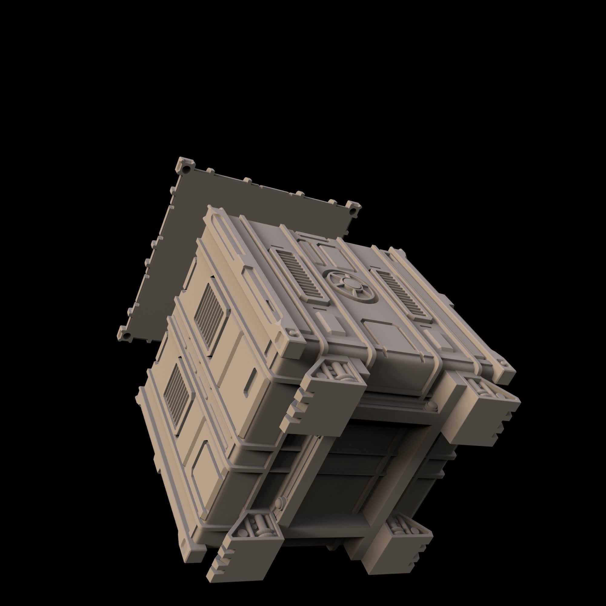 SCI-FI CONTAINER - PRINTABLE MODEL  3D print model_35
