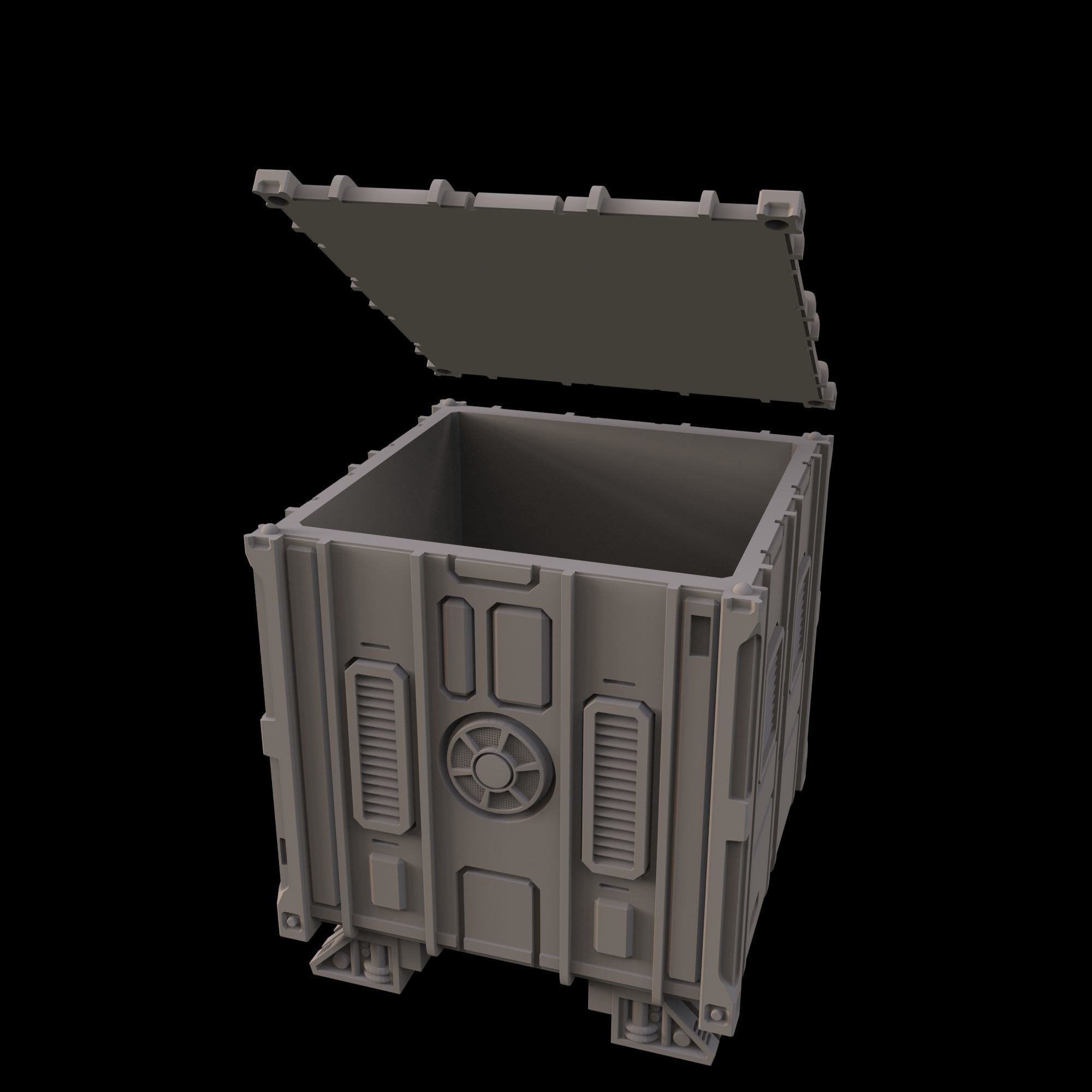 SCI-FI CONTAINER - PRINTABLE MODEL  3D print model_26