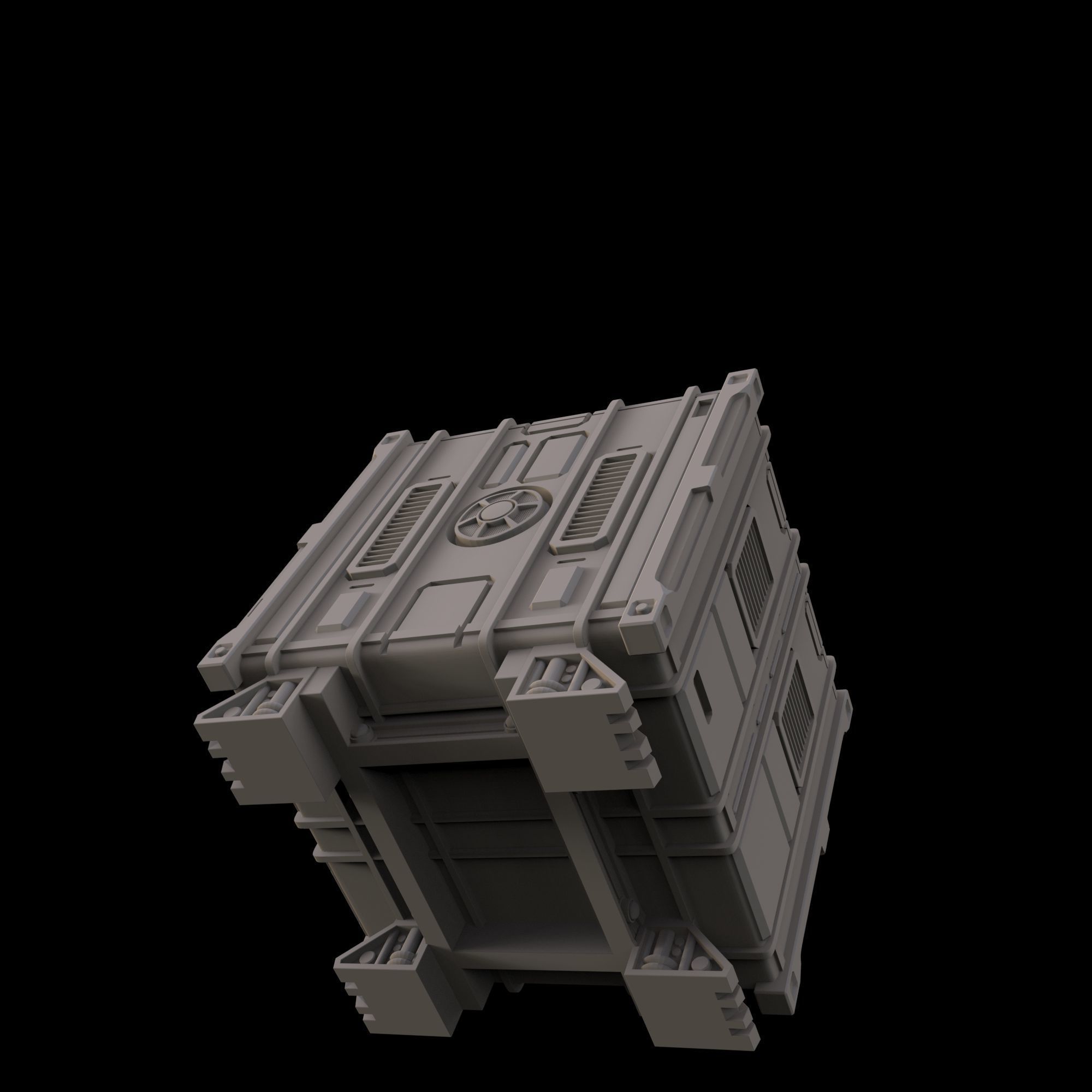 SCI-FI CONTAINER - PRINTABLE MODEL  3D print model_33
