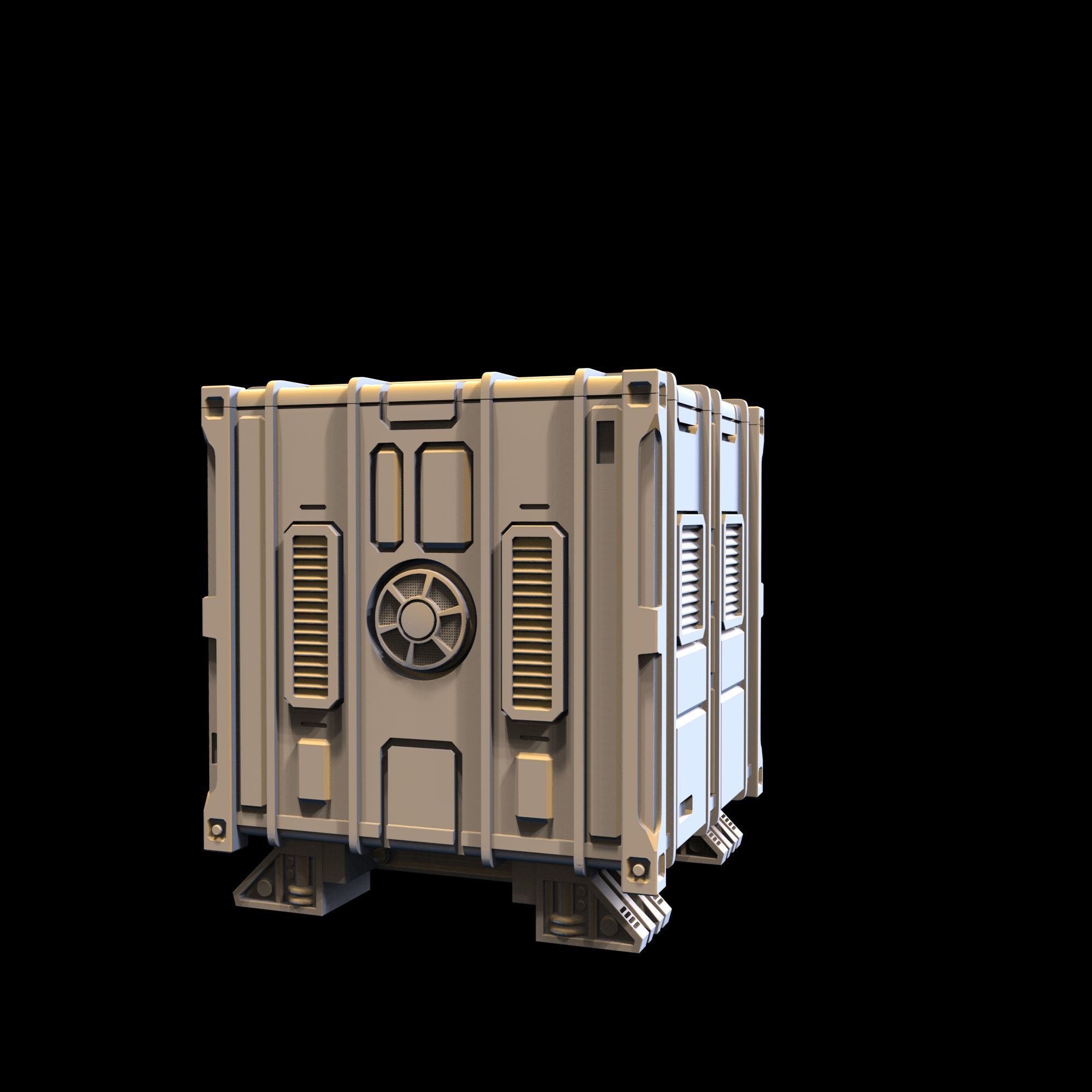 SCI-FI CONTAINER - PRINTABLE MODEL  3D print model_9