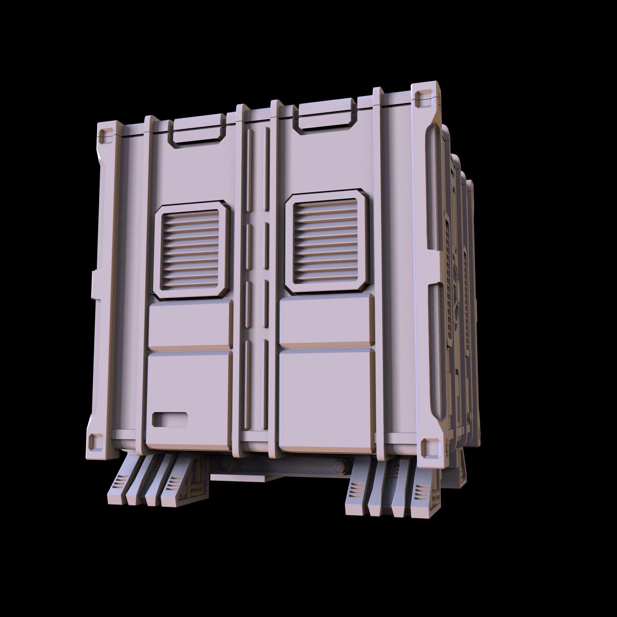 SCI-FI CONTAINER - PRINTABLE MODEL  3D print model_17