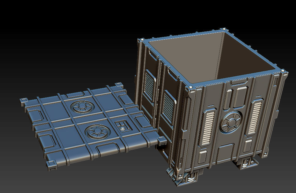 SCI-FI CONTAINER - PRINTABLE MODEL  3D print model_6