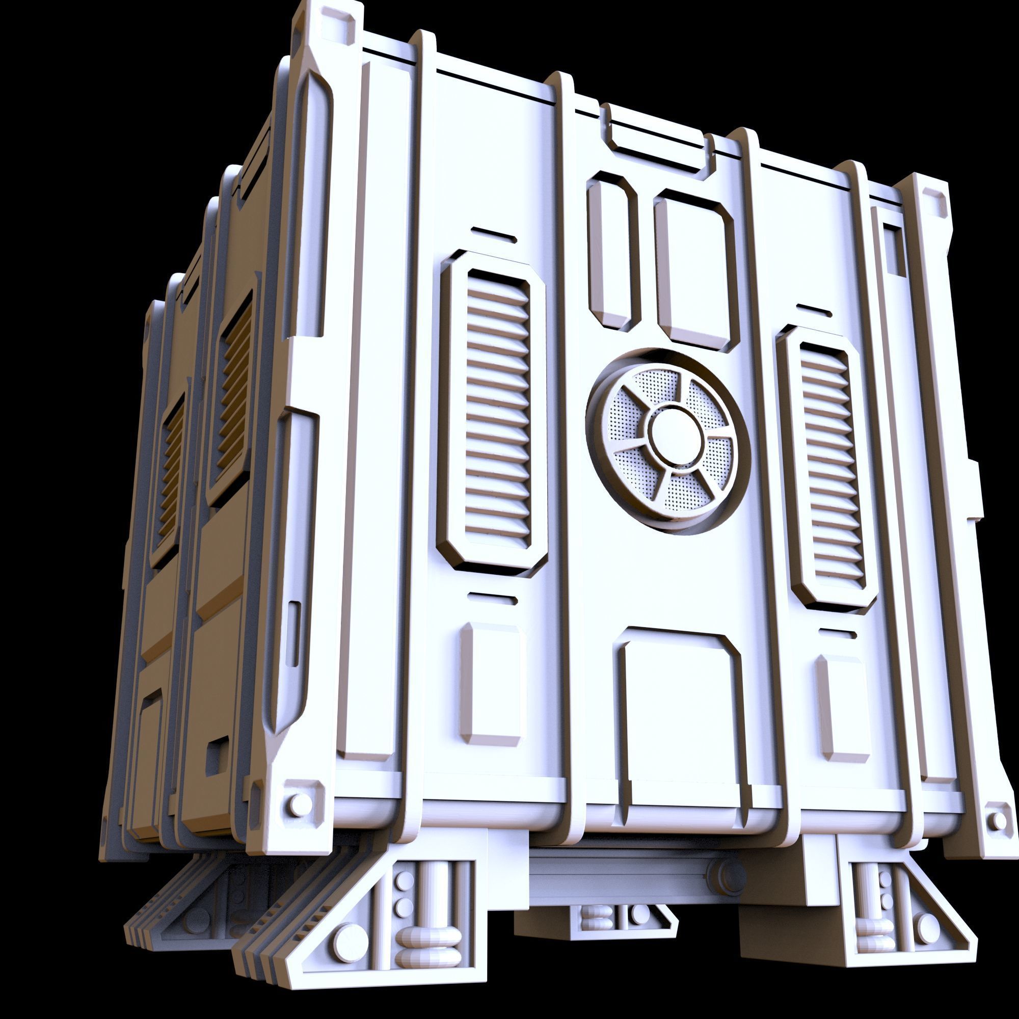 SCI-FI CONTAINER - PRINTABLE MODEL  3D print model_22