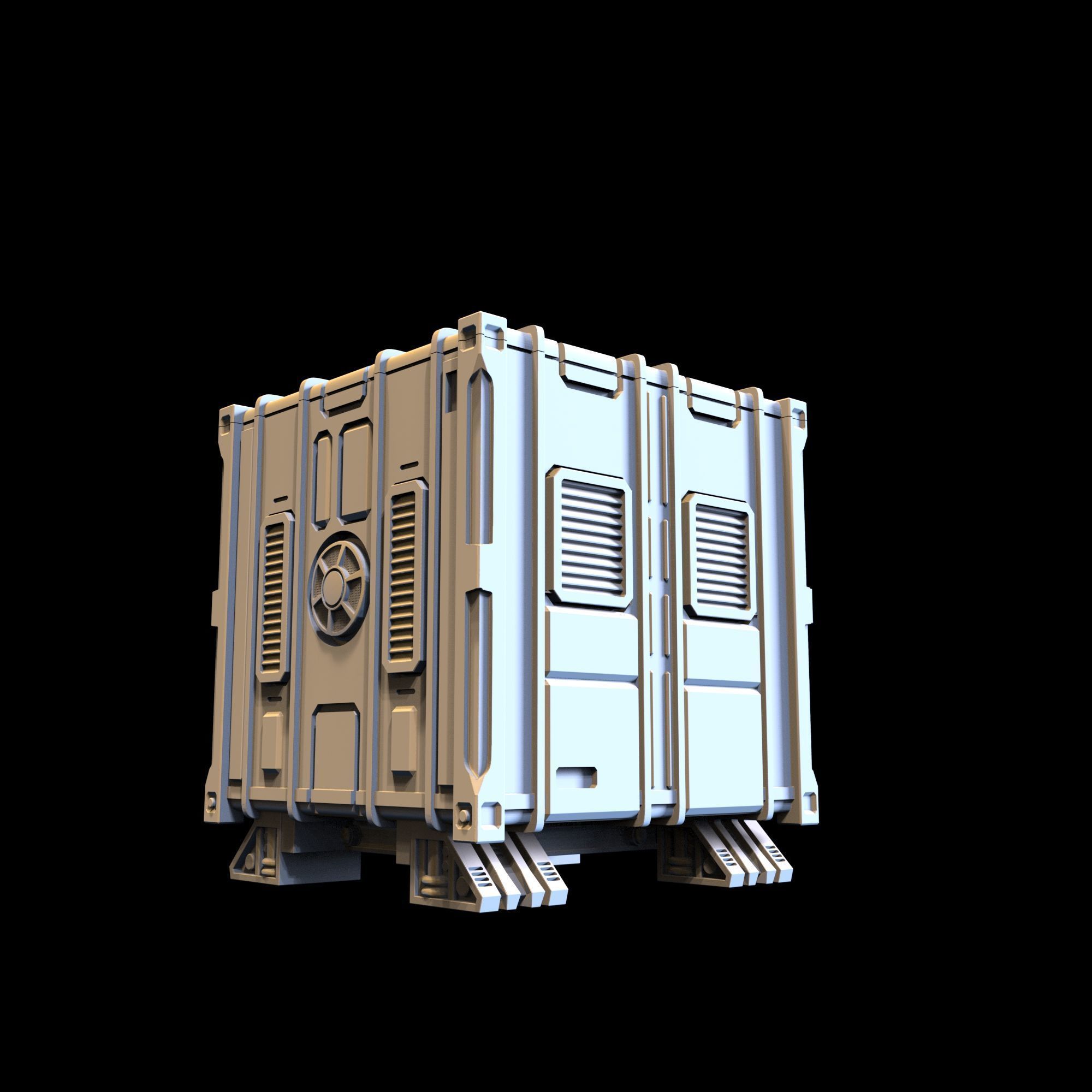 SCI-FI CONTAINER - PRINTABLE MODEL  3D print model_3