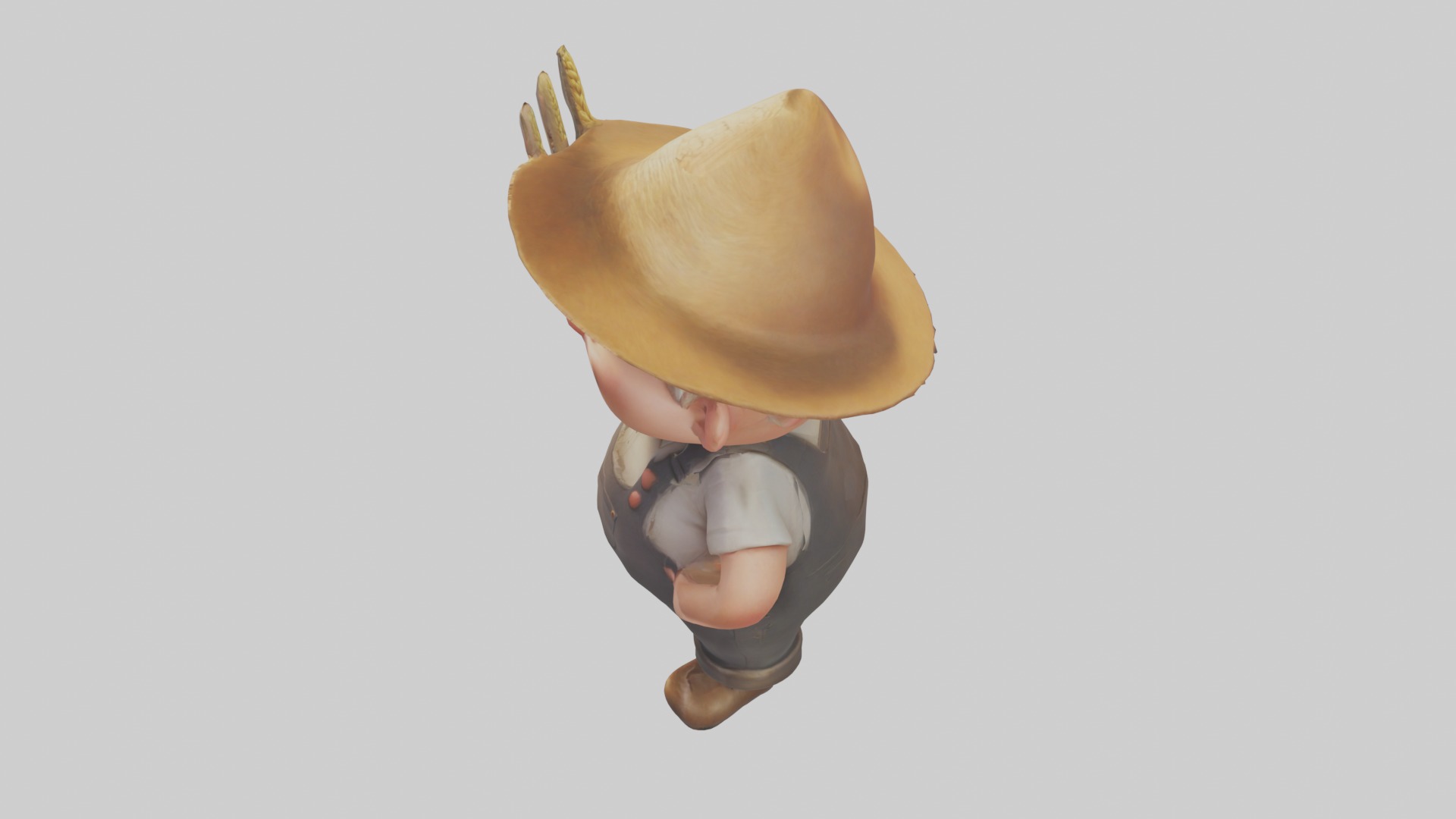 Cartoon Farmer 1 Low-poly 3D model_11