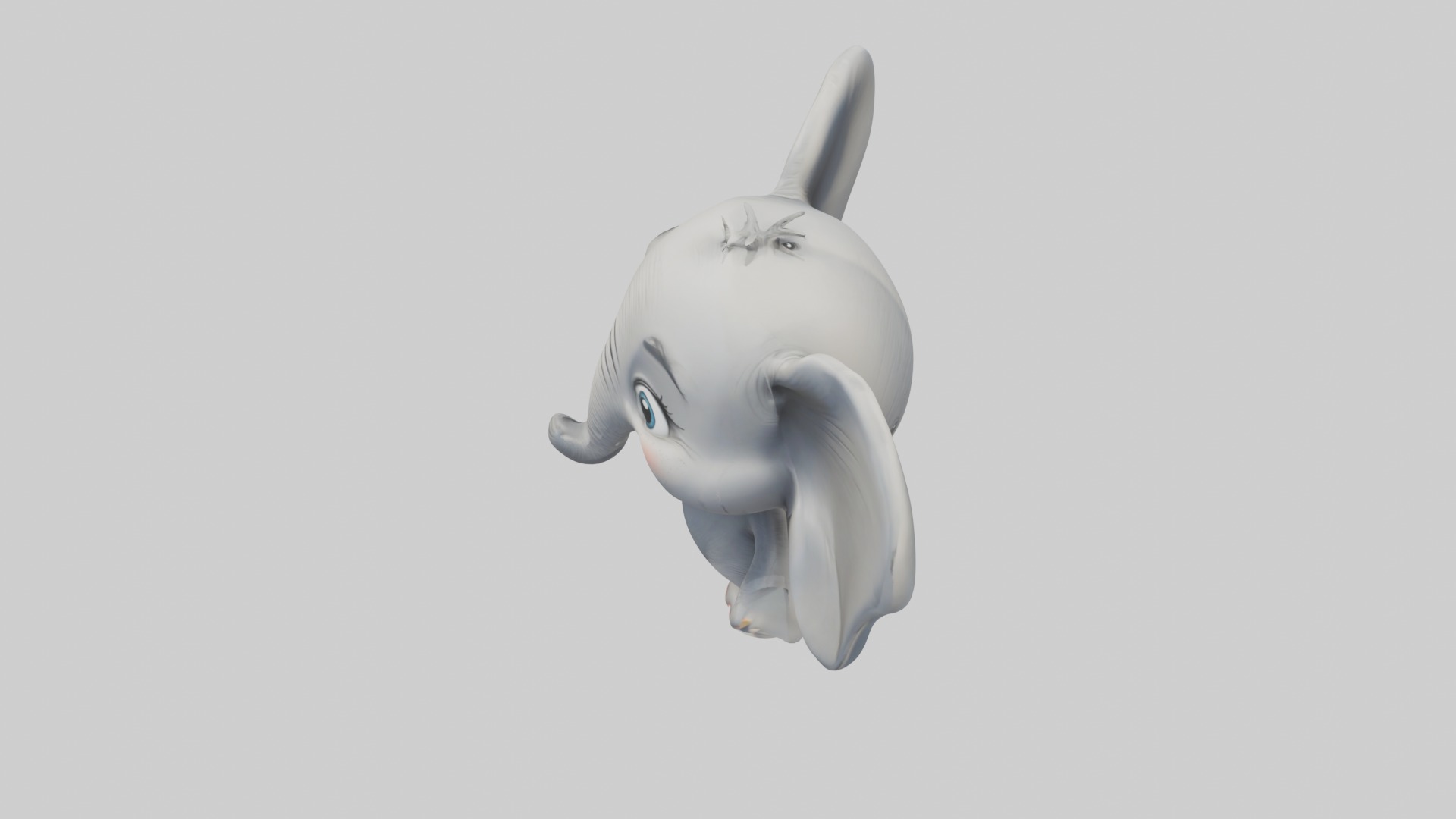 Cartoon Elephant 1 Low-poly 3D model_11
