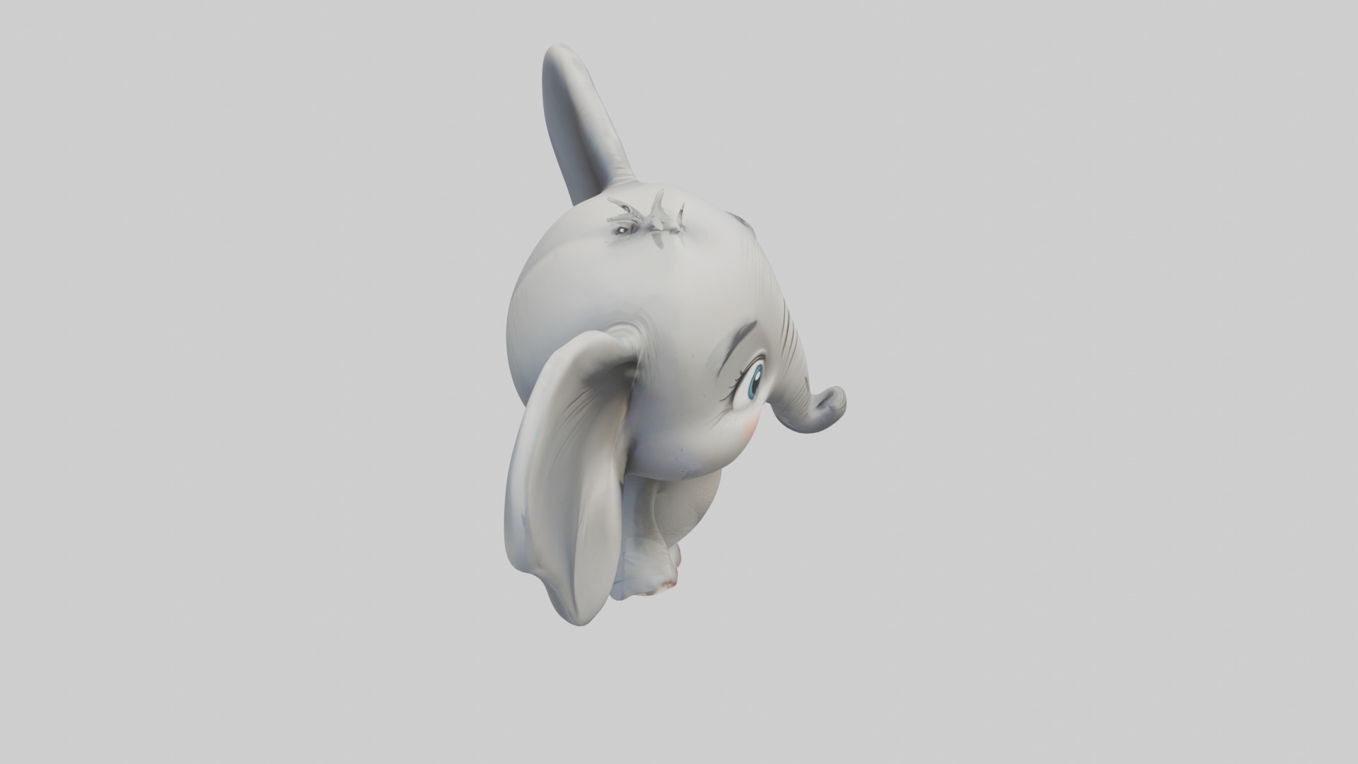 Cartoon Elephant 1 Low-poly 3D model_12