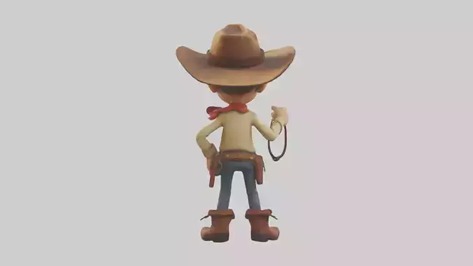 Cartoon Cowboy Model