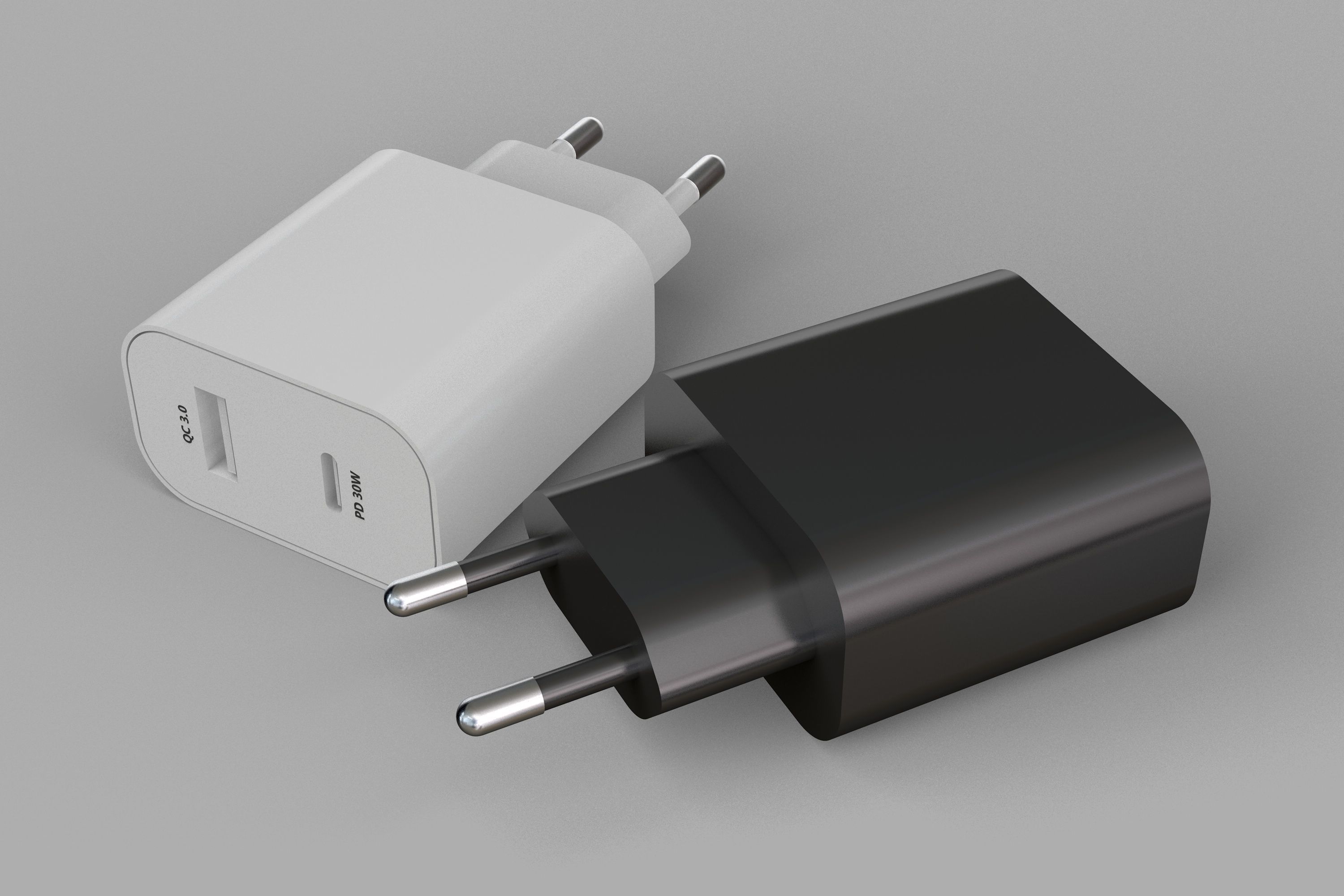 USB Type-C Phone Charger 3D model 3D model_3