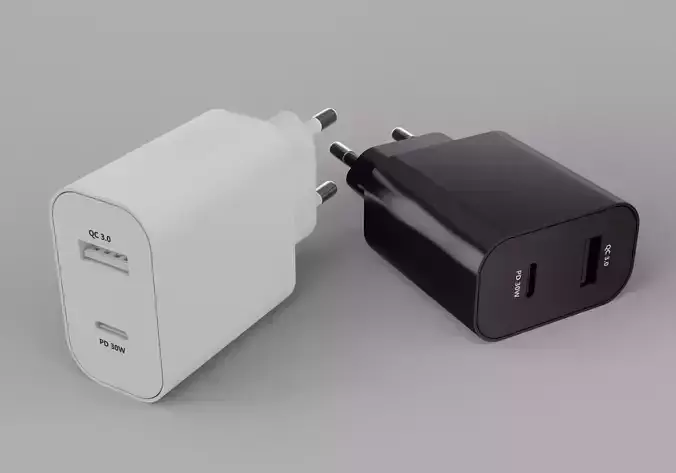 USB Type-C Phone Charger 3D model