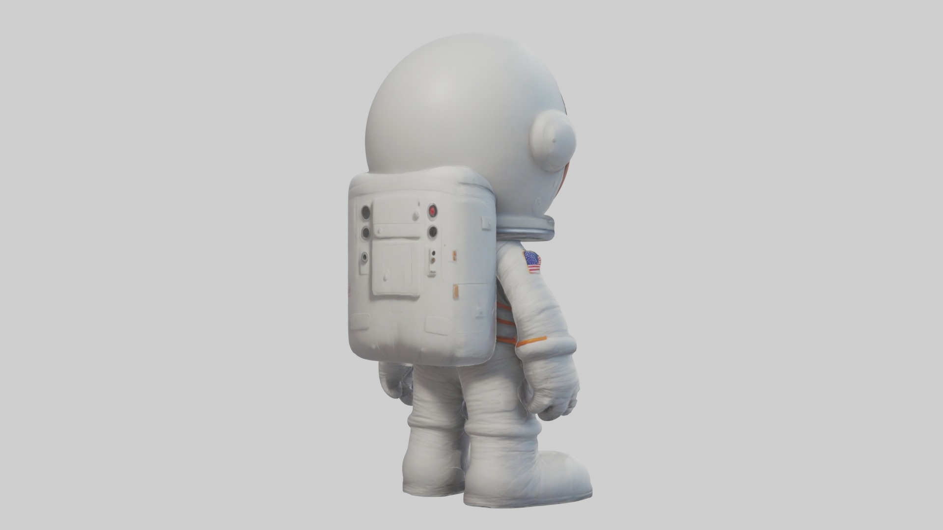 Cartoon Astronaut 1 Low-poly 3D model_7