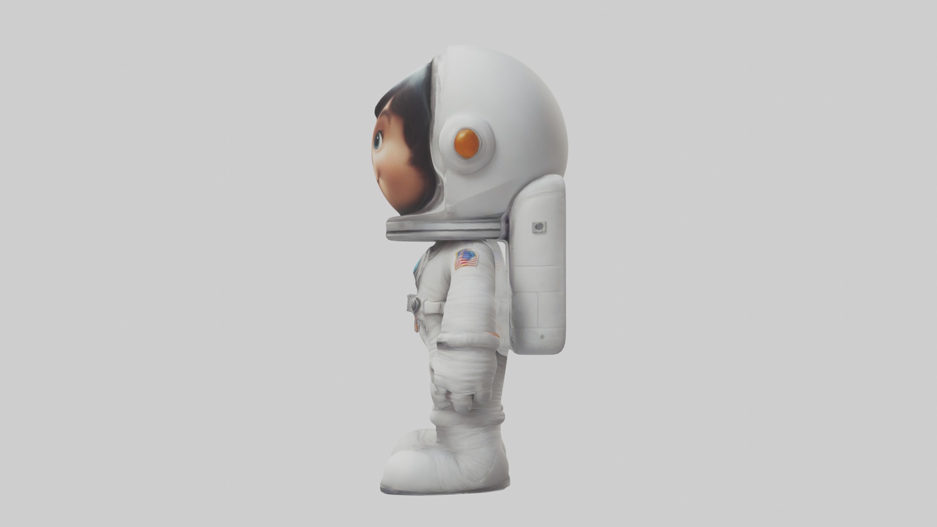 Cartoon Astronaut 1 Low-poly 3D model_13
