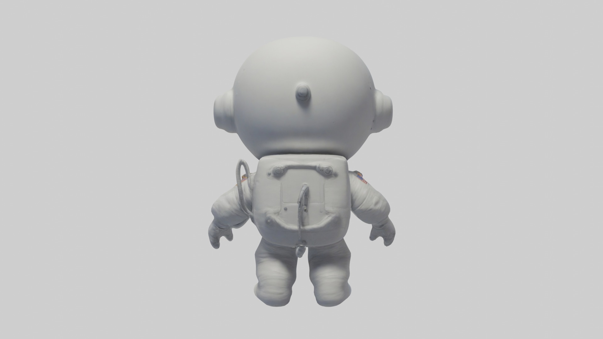 Cartoon Astronaut 1 Low-poly 3D model_1