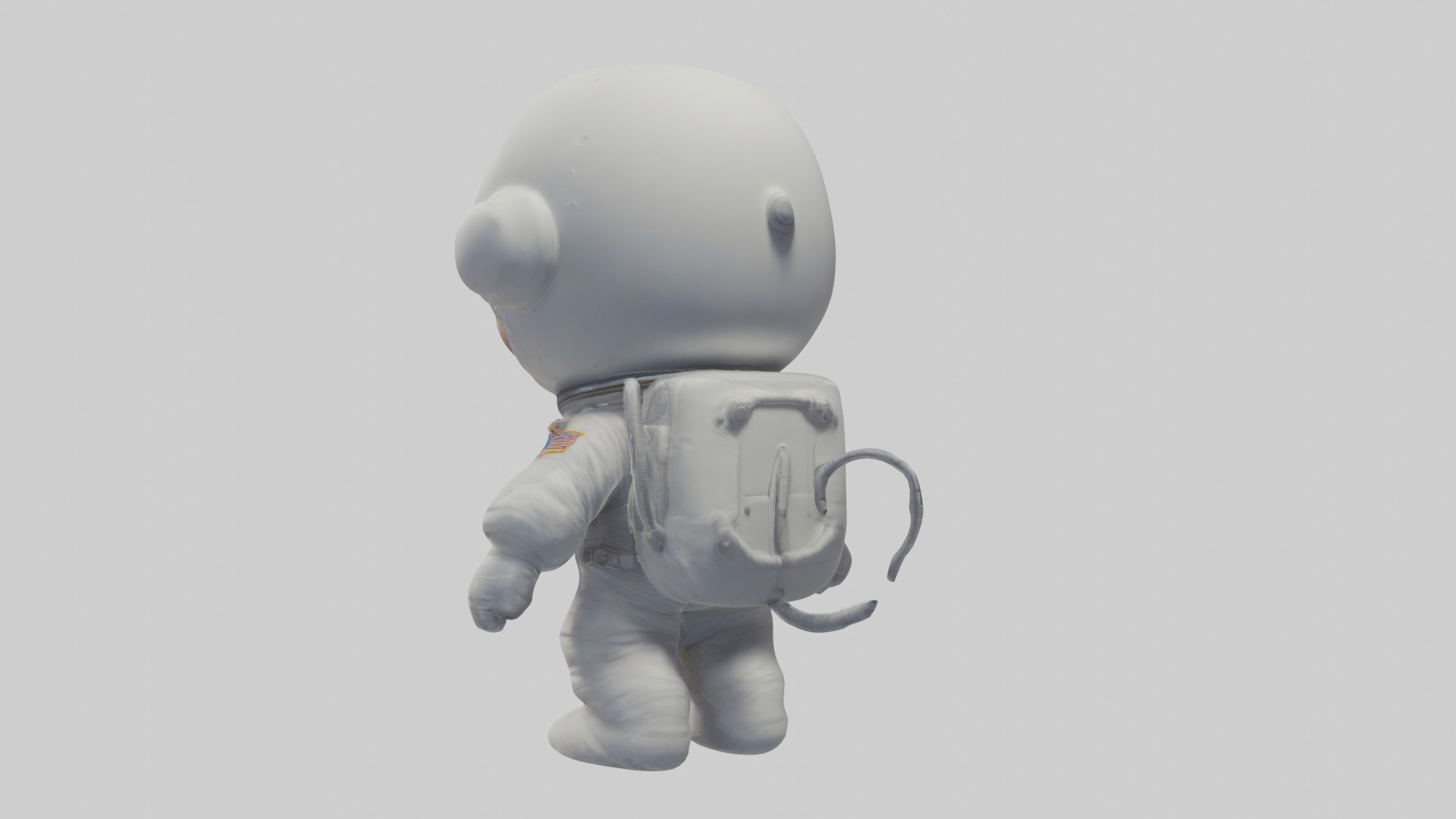 Cartoon Astronaut 1 Low-poly 3D model_4
