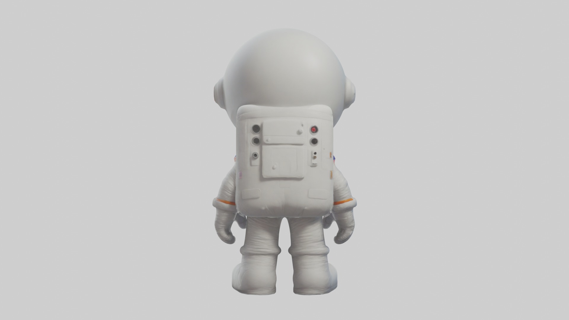 Cartoon Astronaut 1 Low-poly 3D model_3