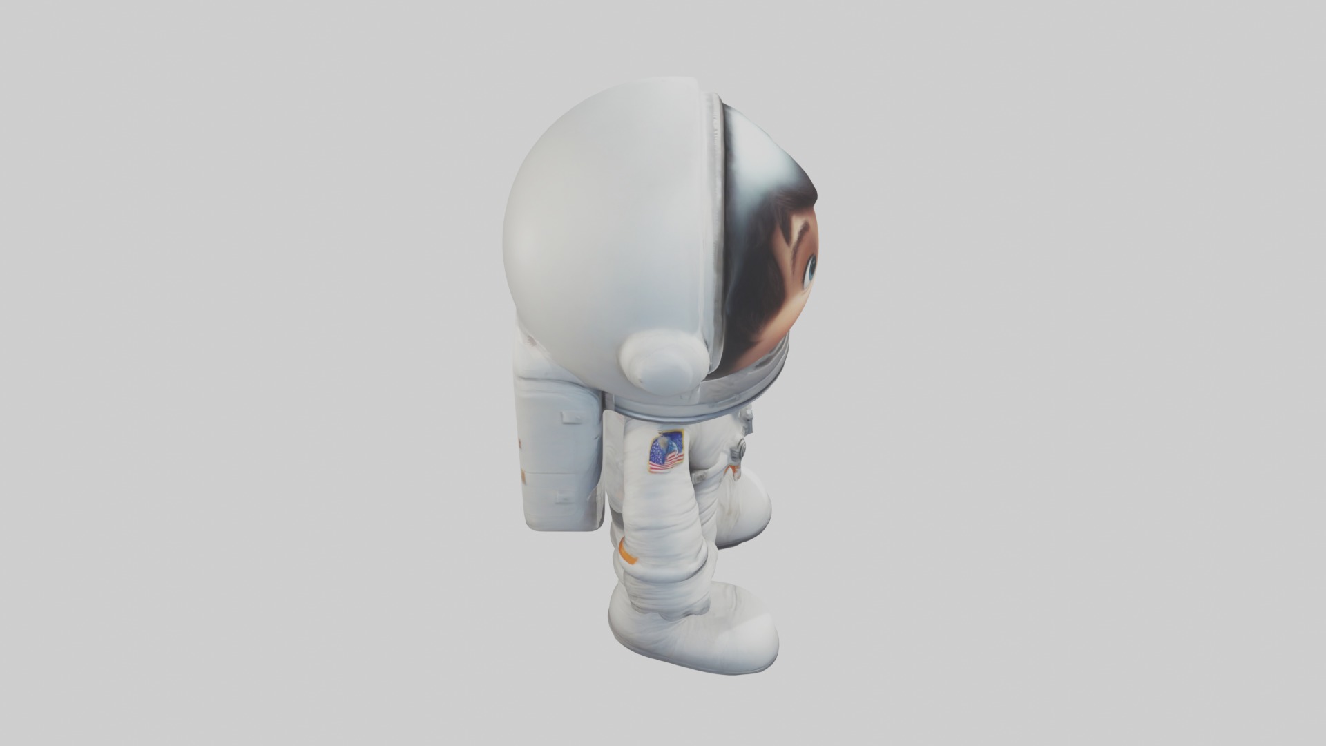 Cartoon Astronaut 1 Low-poly 3D model_25
