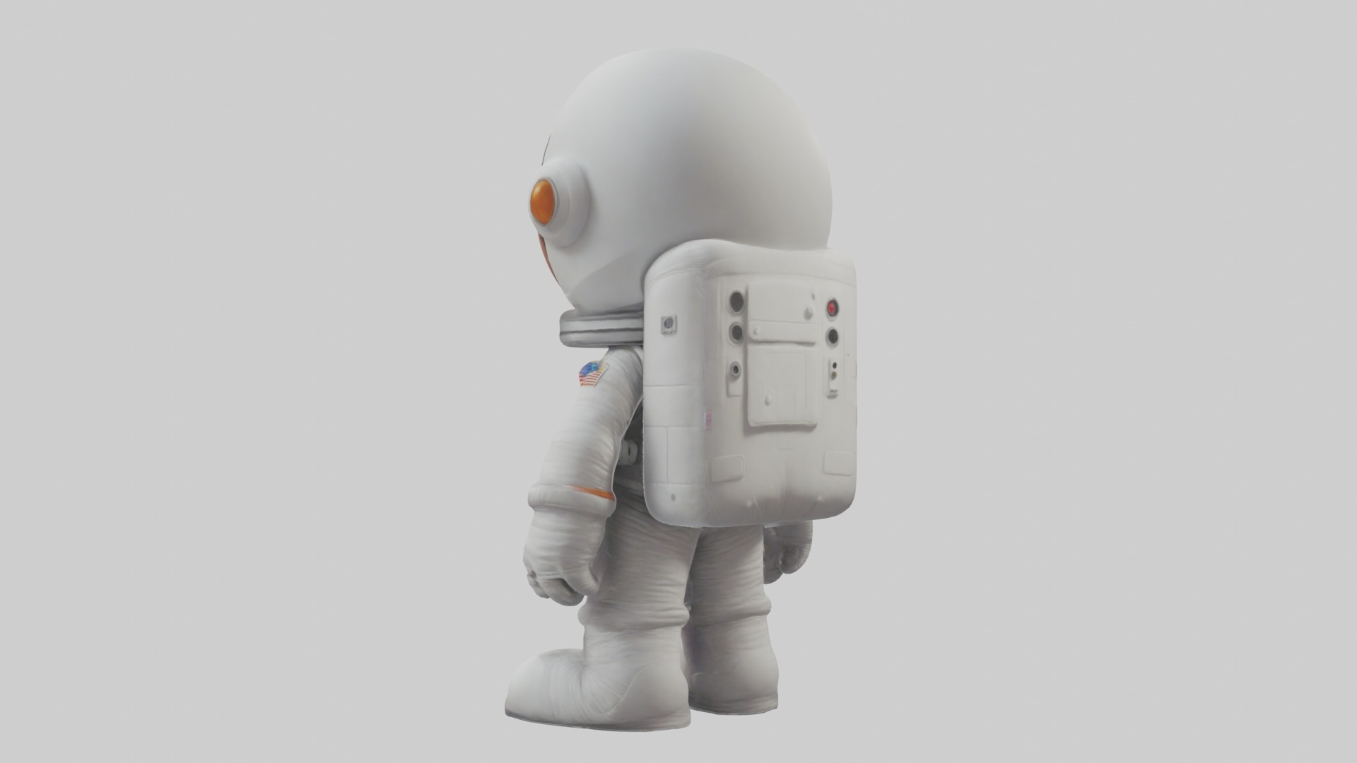 Cartoon Astronaut 1 Low-poly 3D model_5