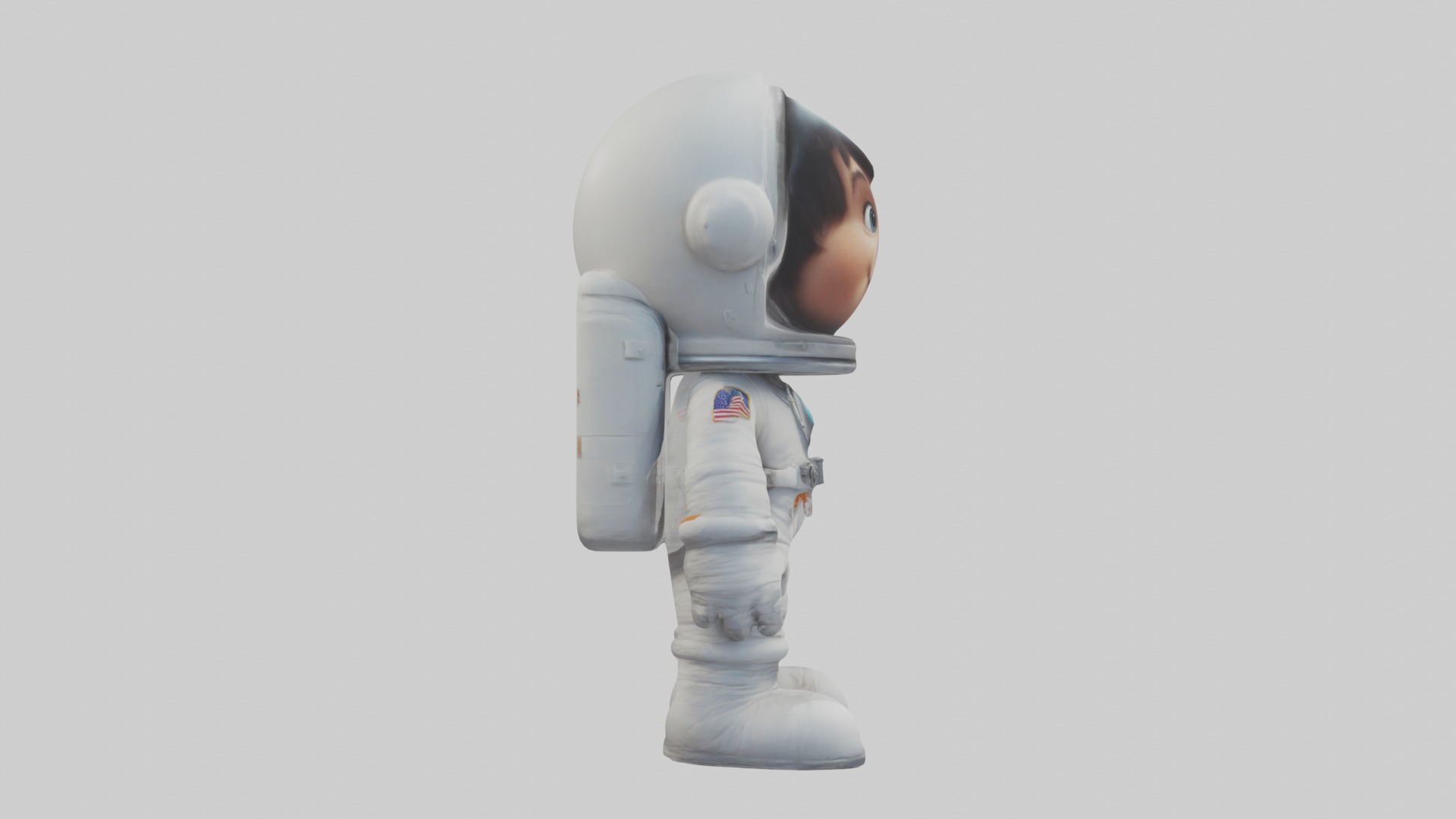 Cartoon Astronaut 1 Low-poly 3D model_15