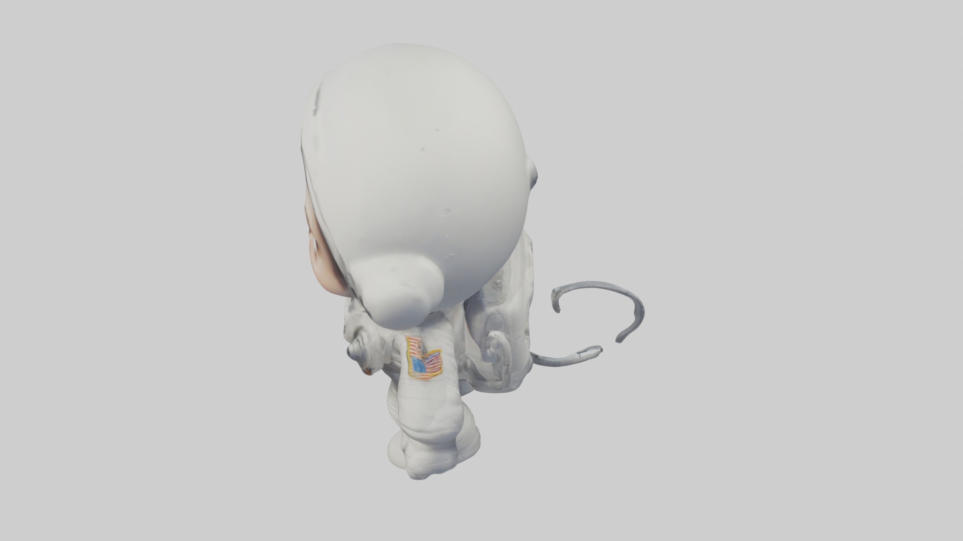 Cartoon Astronaut 1 Low-poly 3D model_22