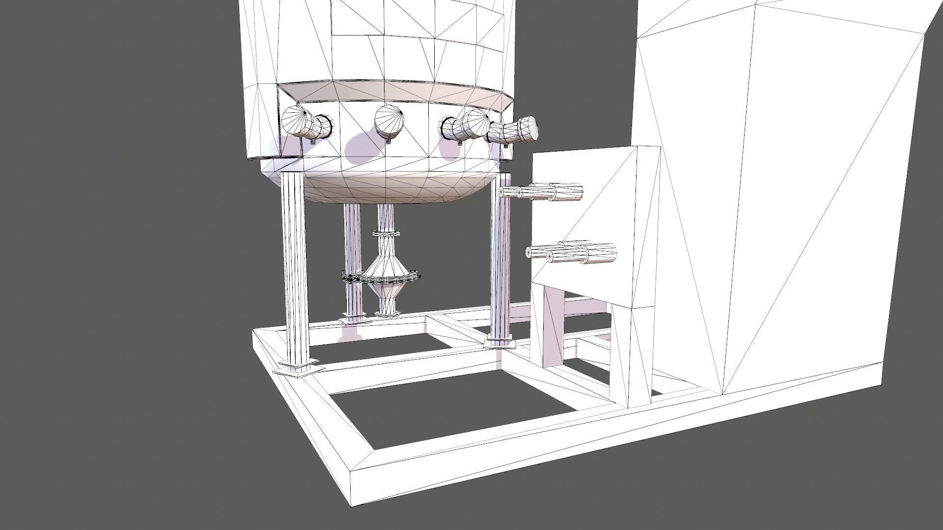 Reactor Tank Low-poly 3D model_12