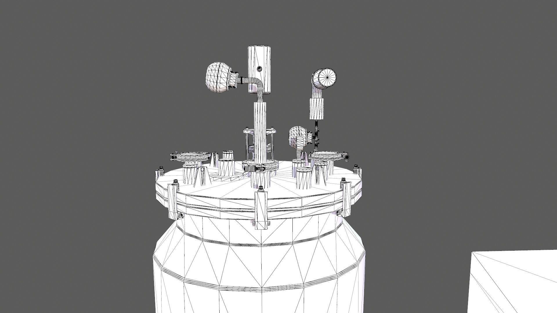 Reactor Tank Low-poly 3D model_11