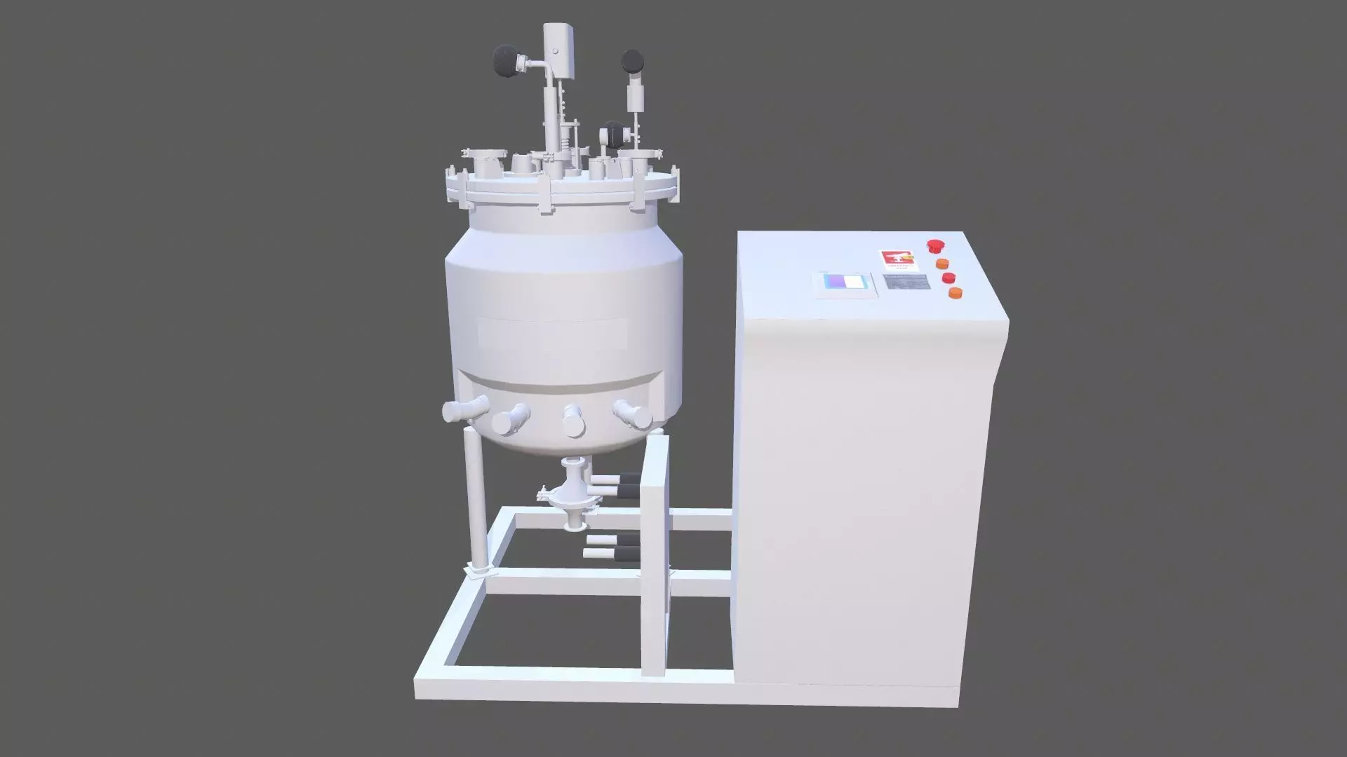 Reactor Tank Low-poly 3D model_0