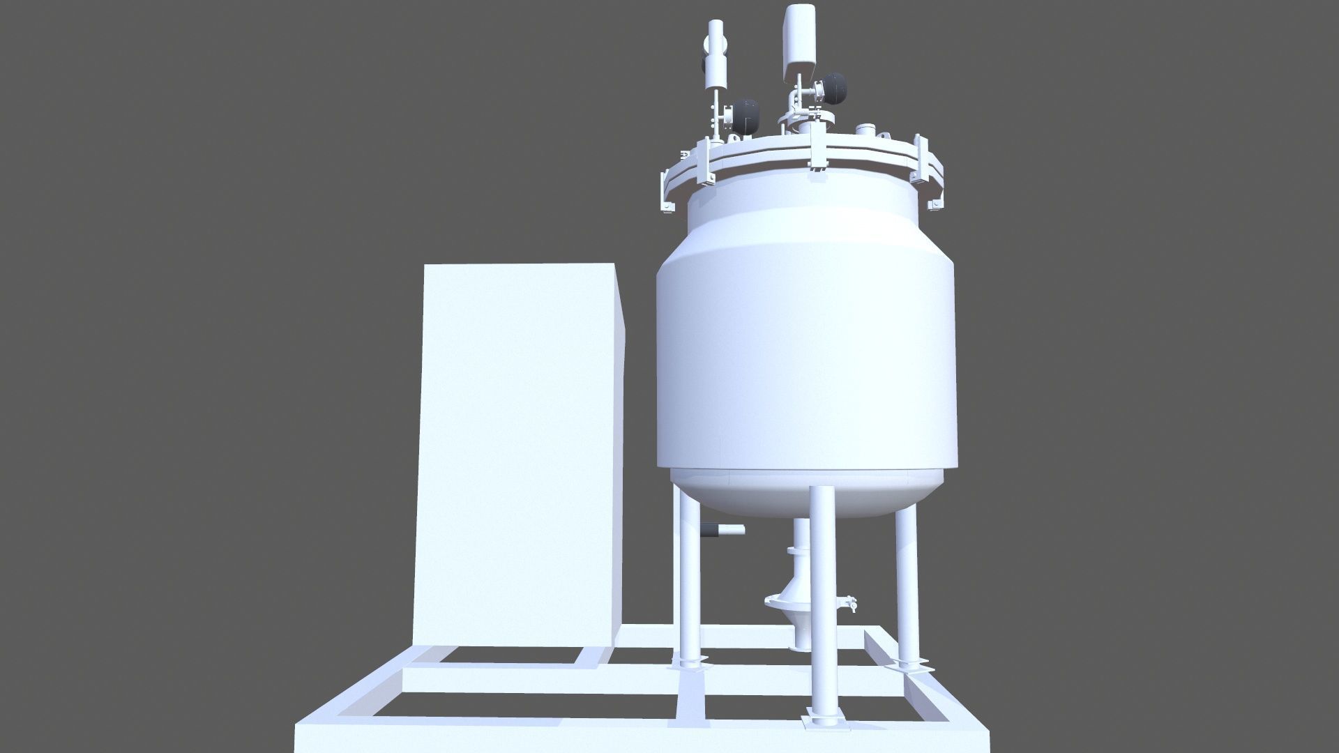 Reactor Tank Low-poly 3D model_4