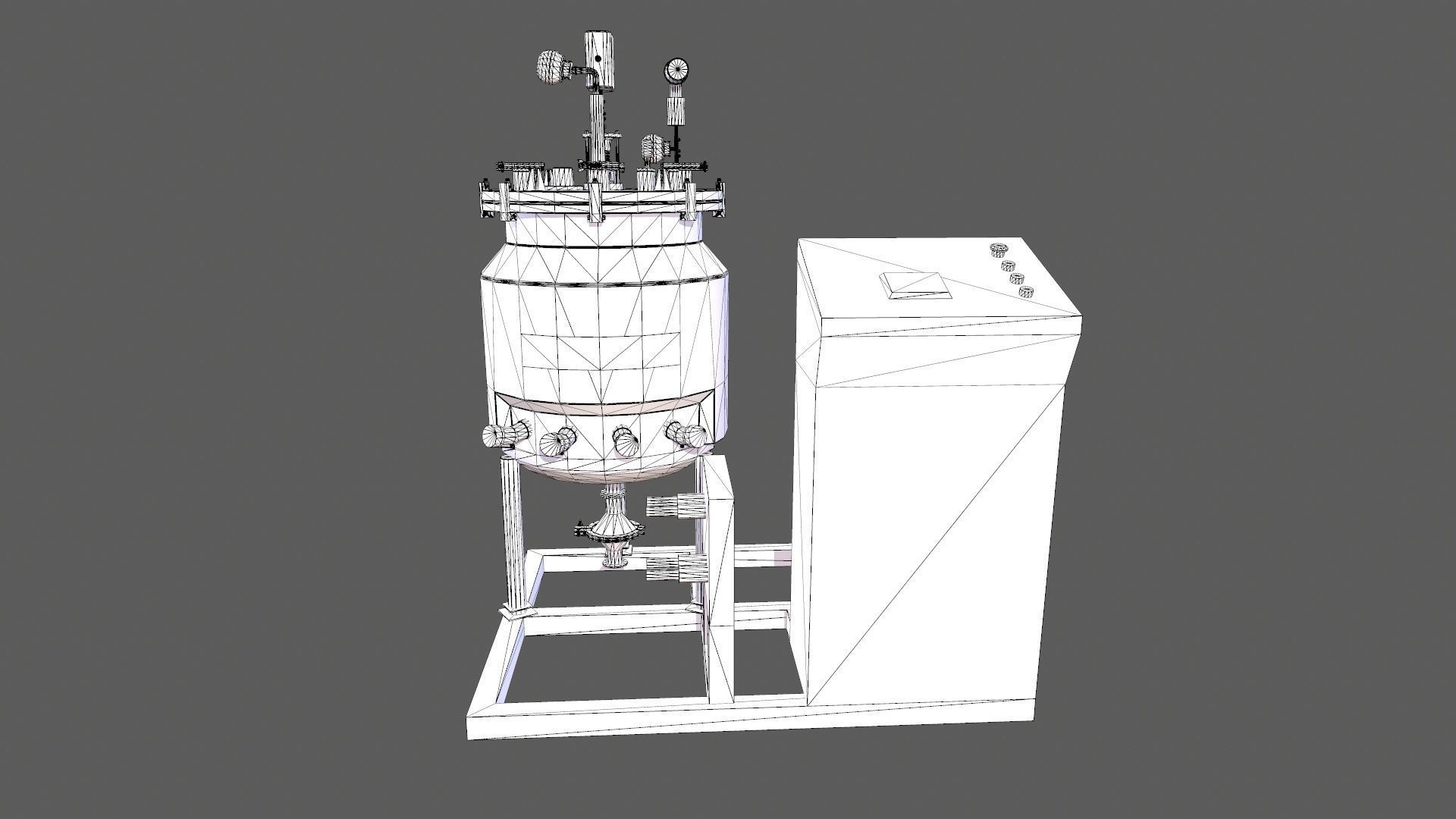 Reactor Tank Low-poly 3D model_10