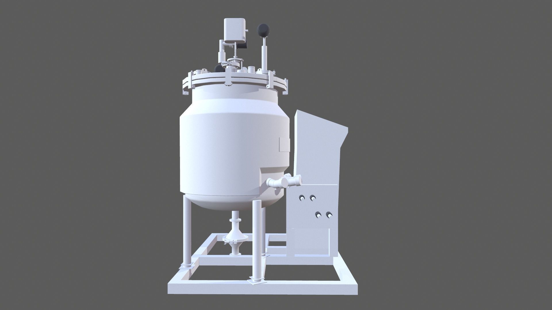 Reactor Tank Low-poly 3D model_3
