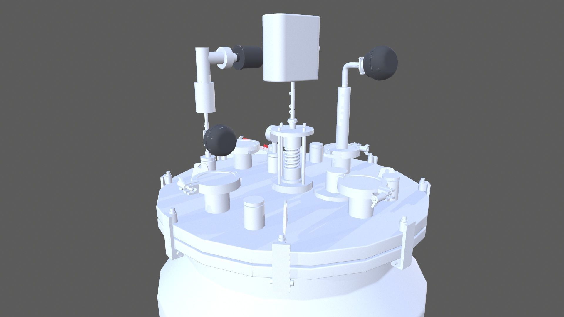 Reactor Tank Low-poly 3D model_5