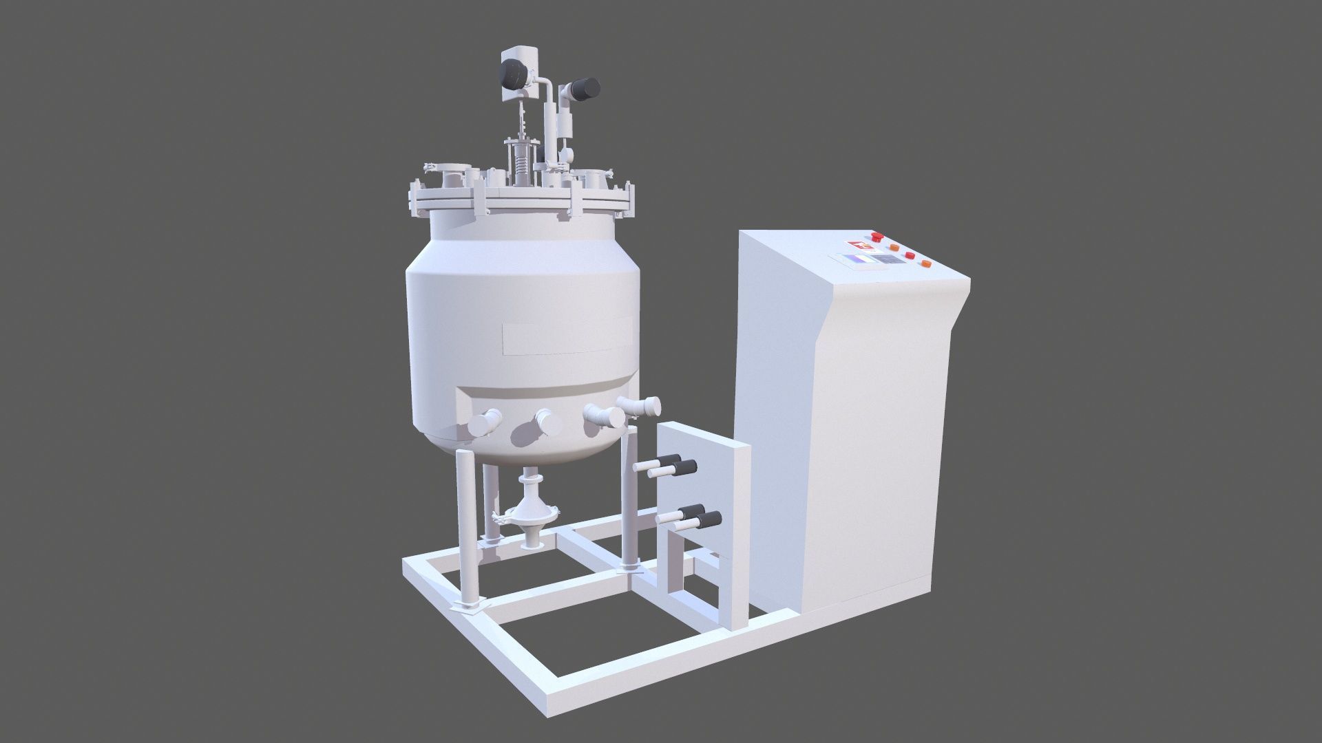 Reactor Tank Low-poly 3D model_2
