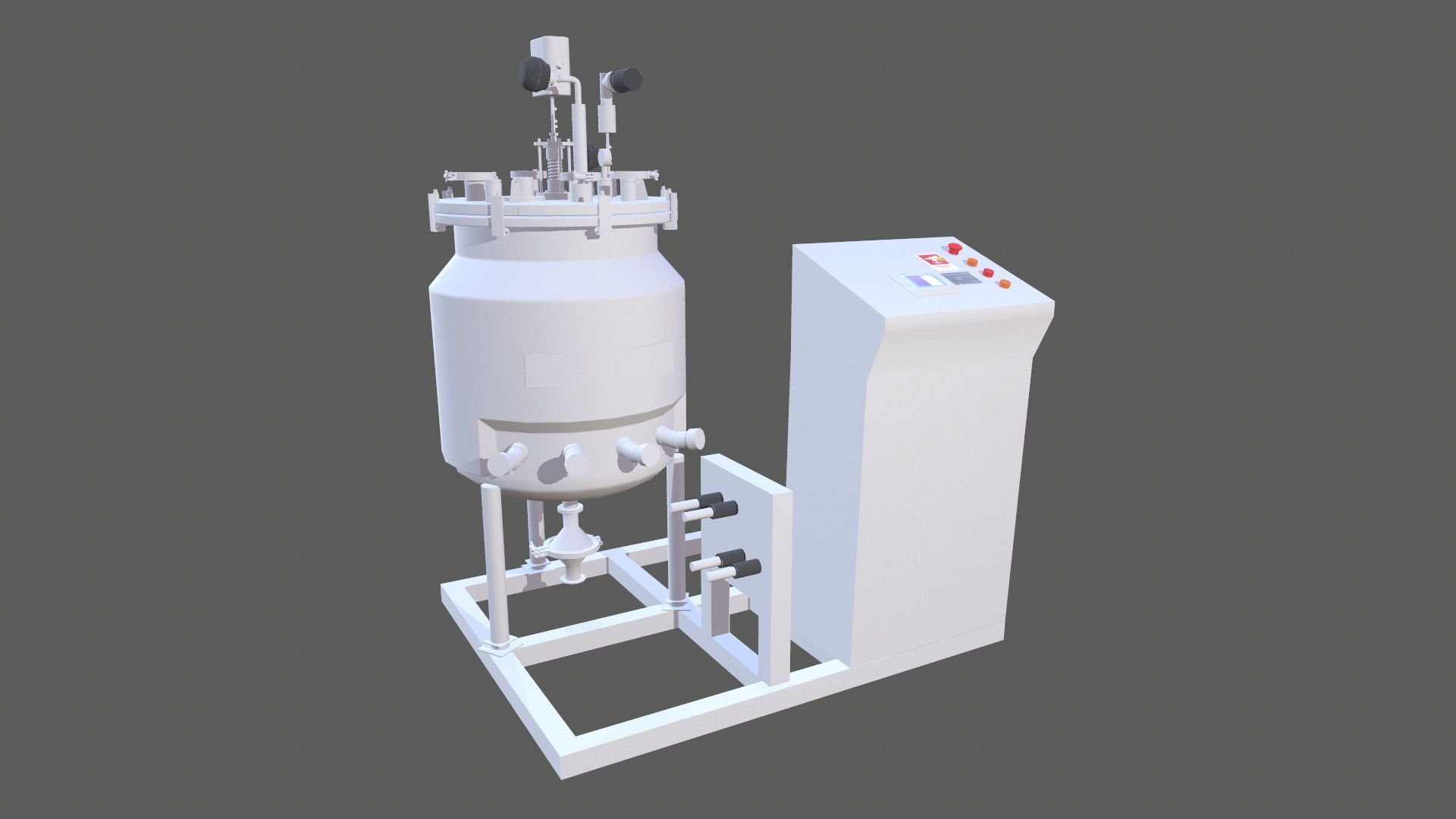 Reactor Tank Low-poly 3D model_8
