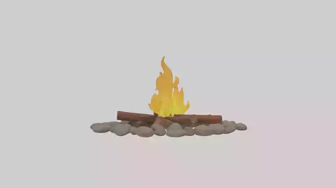 Campfire Model 1 Low-poly 3D model