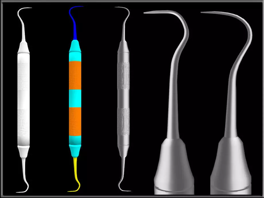 Dental Scaler Low-poly 3D model_0