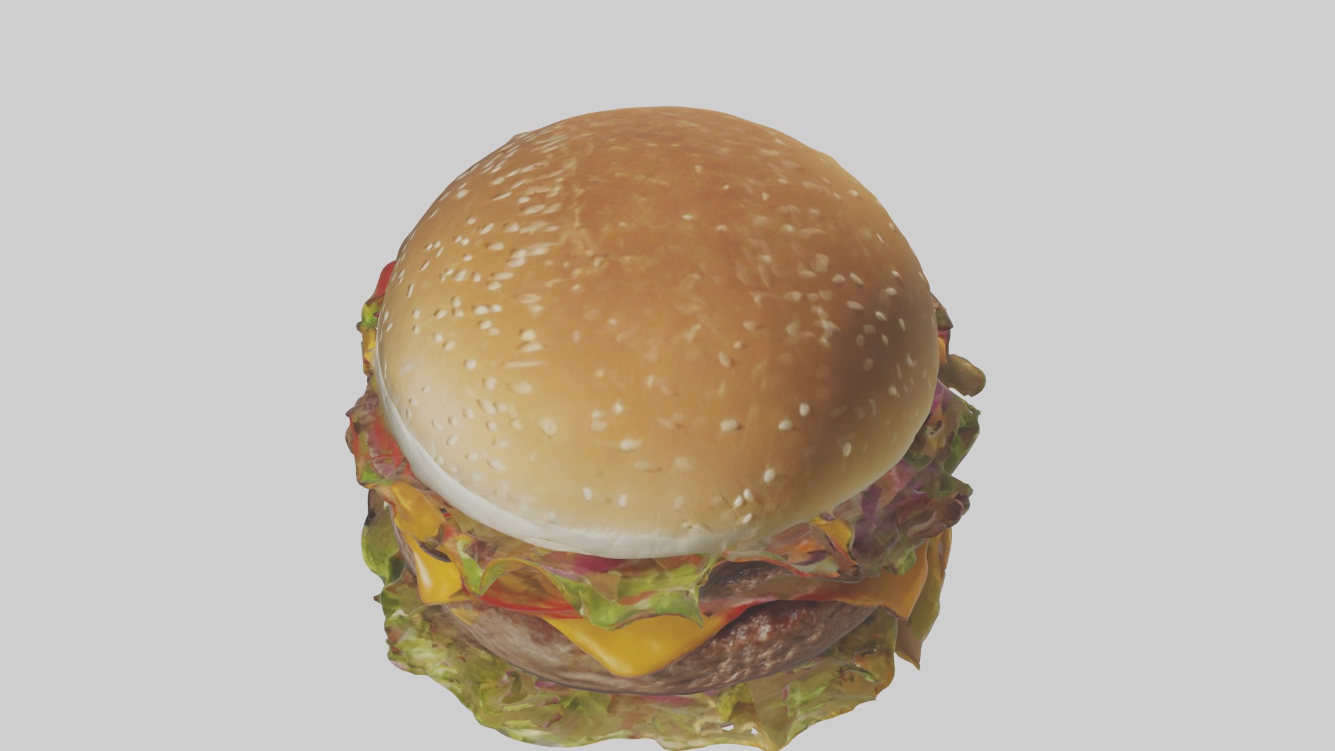 Burger Model 1 Low-poly 3D model_11