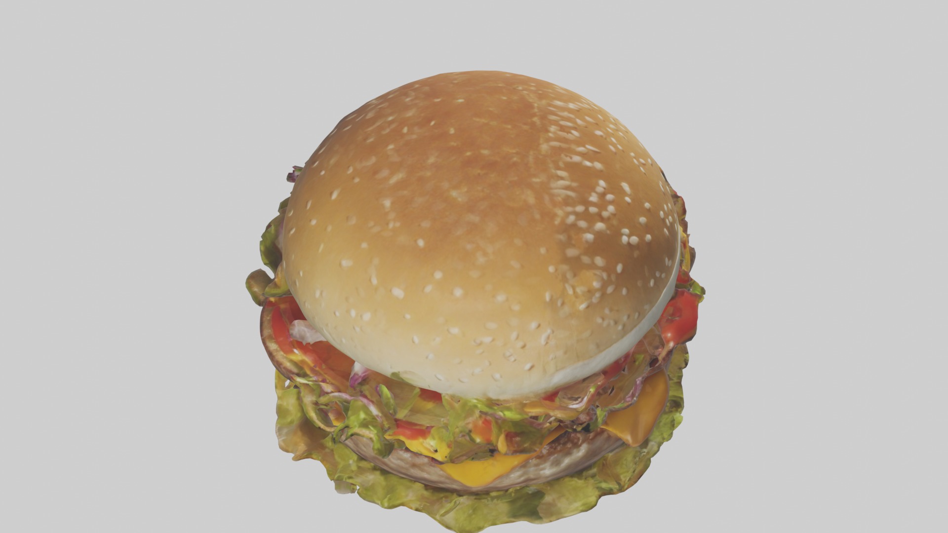Burger Model 1 Low-poly 3D model_12