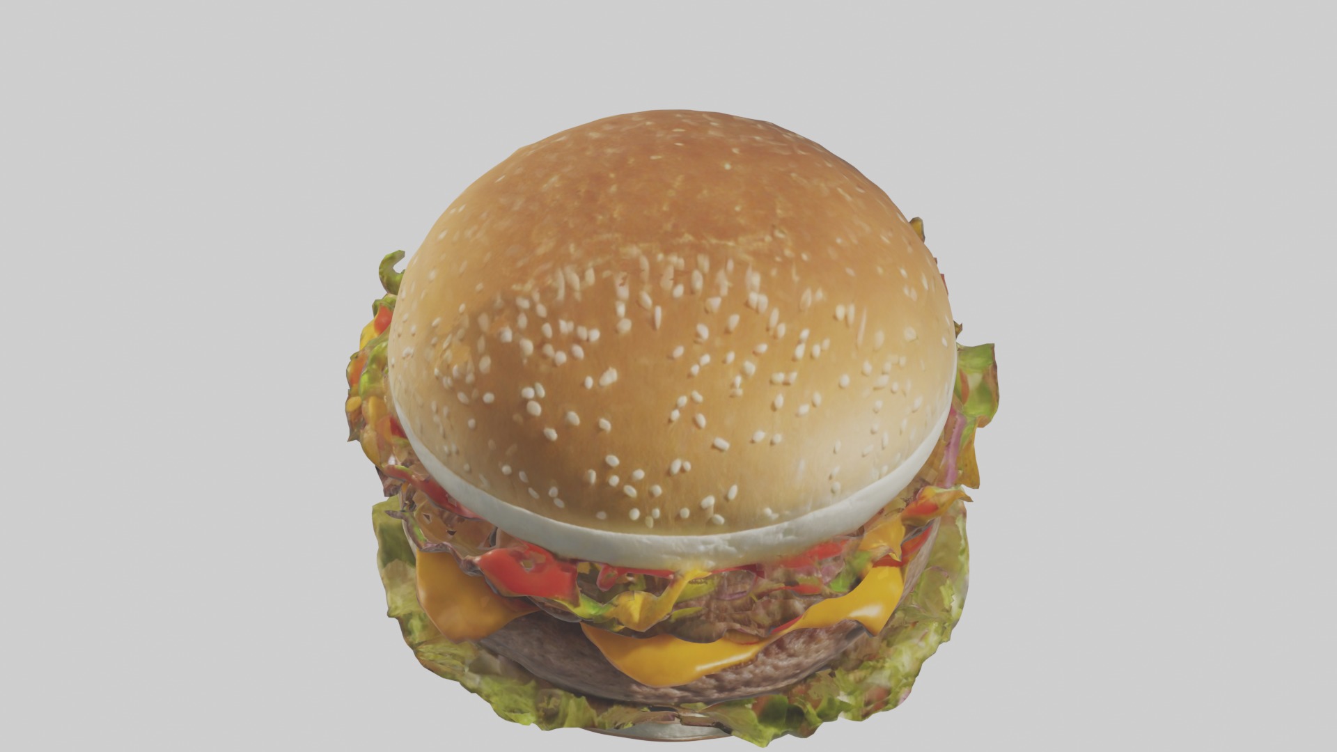 Burger Model 1 Low-poly 3D model_10