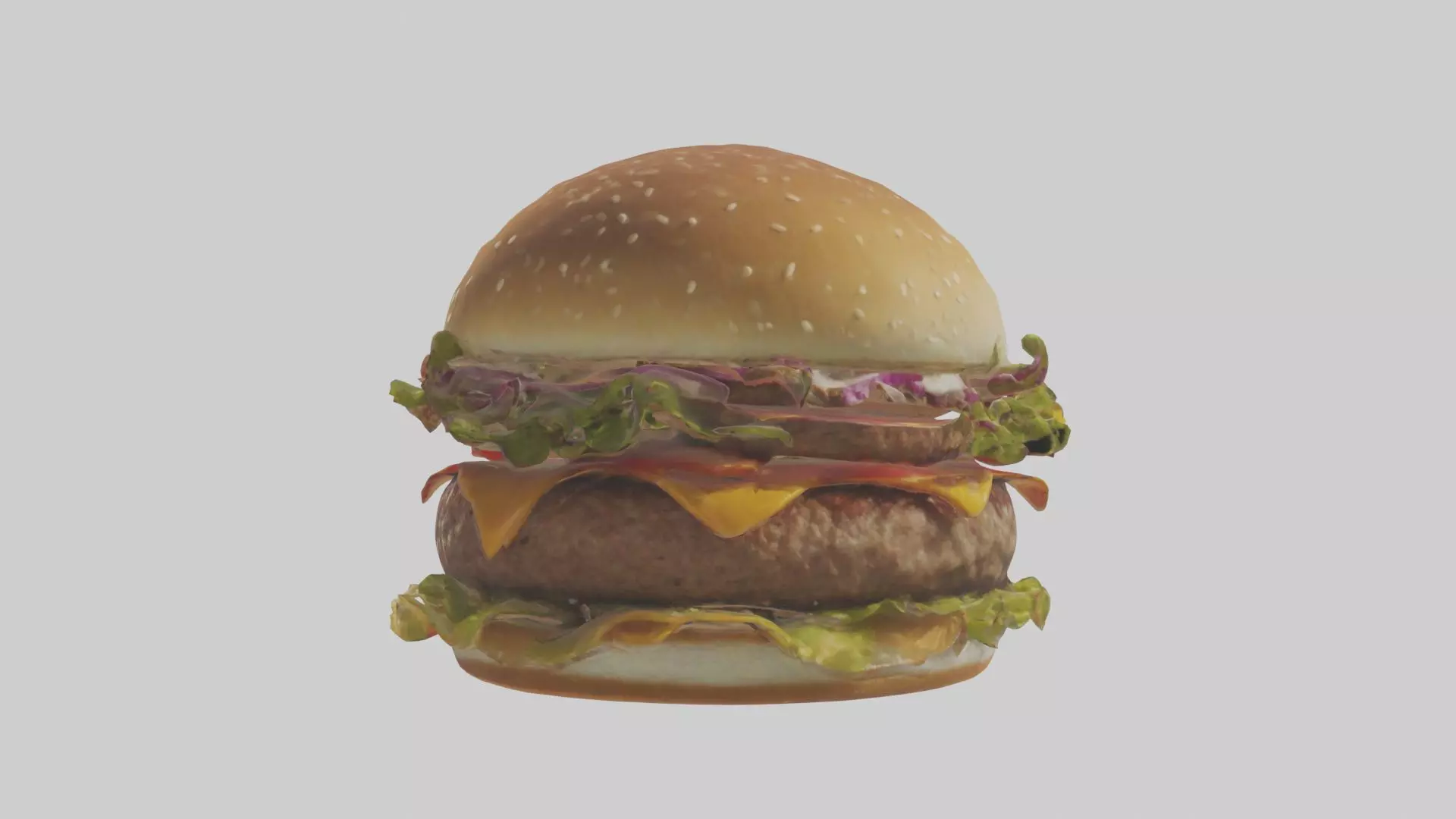 Burger Model 1 Low-poly 3D model_0