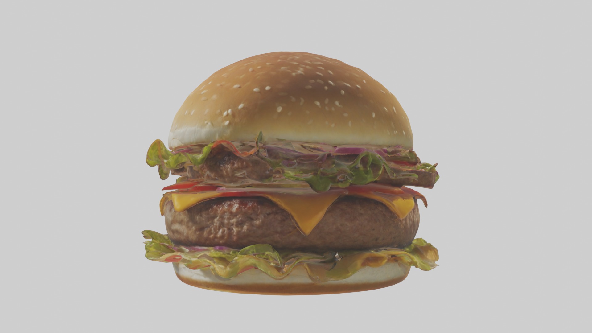Burger Model 1 Low-poly 3D model_1