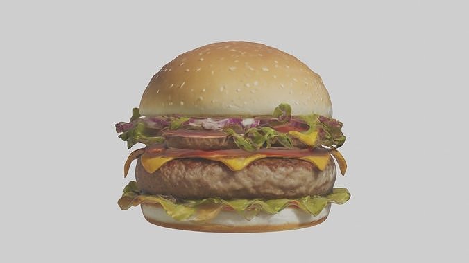 Burger Model 1 Low-poly 3D model 3
